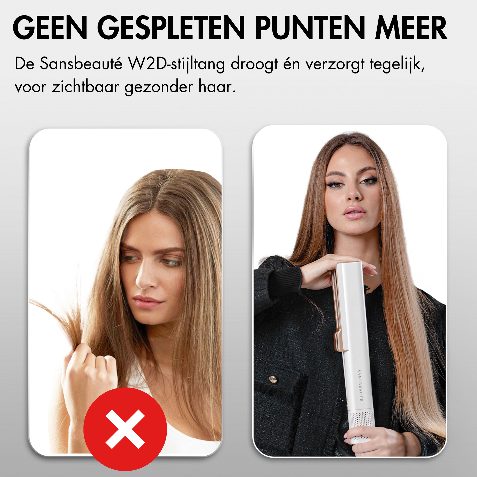 SANSBEAUTÉ® SANSTRAIGHT 2-IN-1 HAIR DRYER STRAIGHTENER