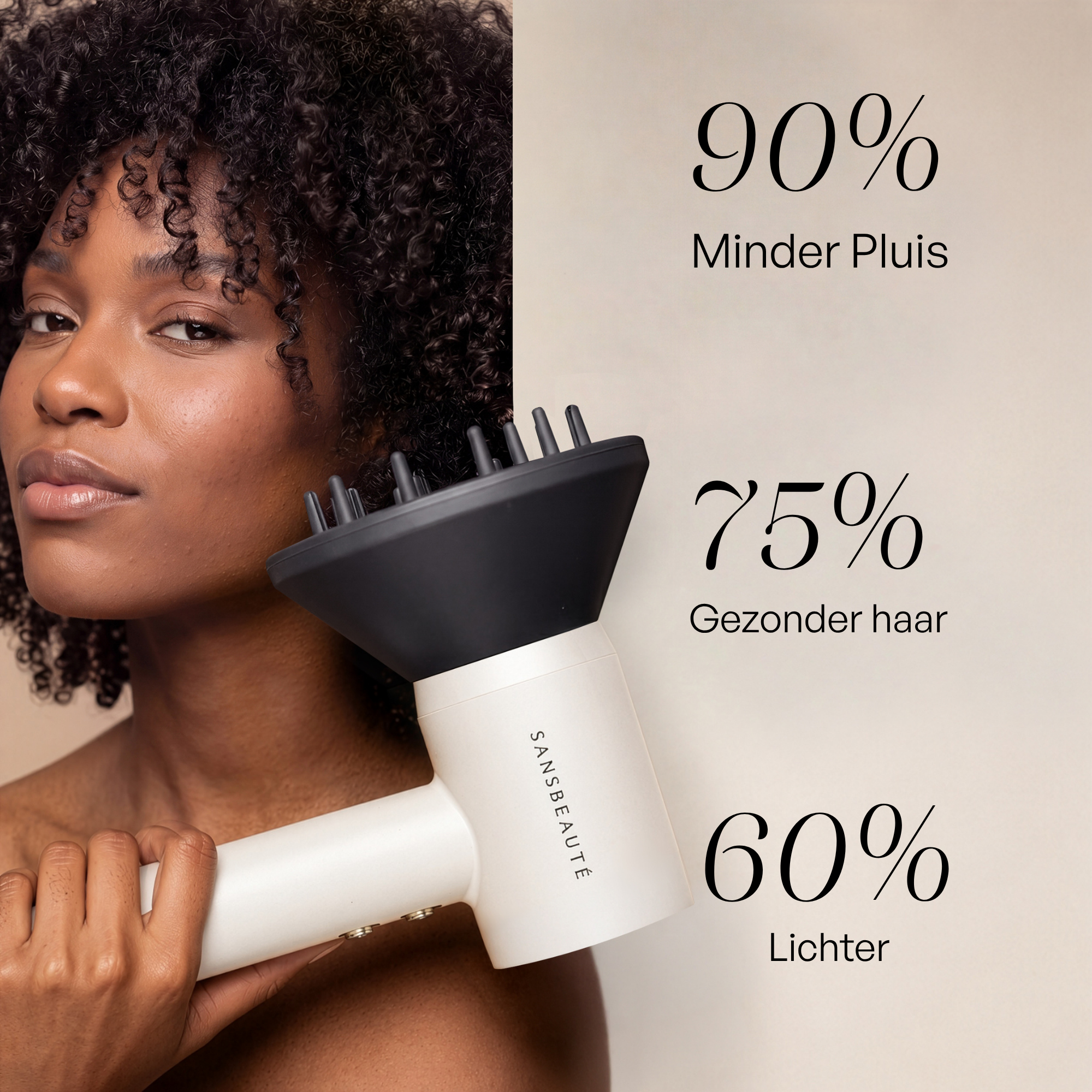 SANSBEAUTÉ® FÖHN MET DIFFUSER