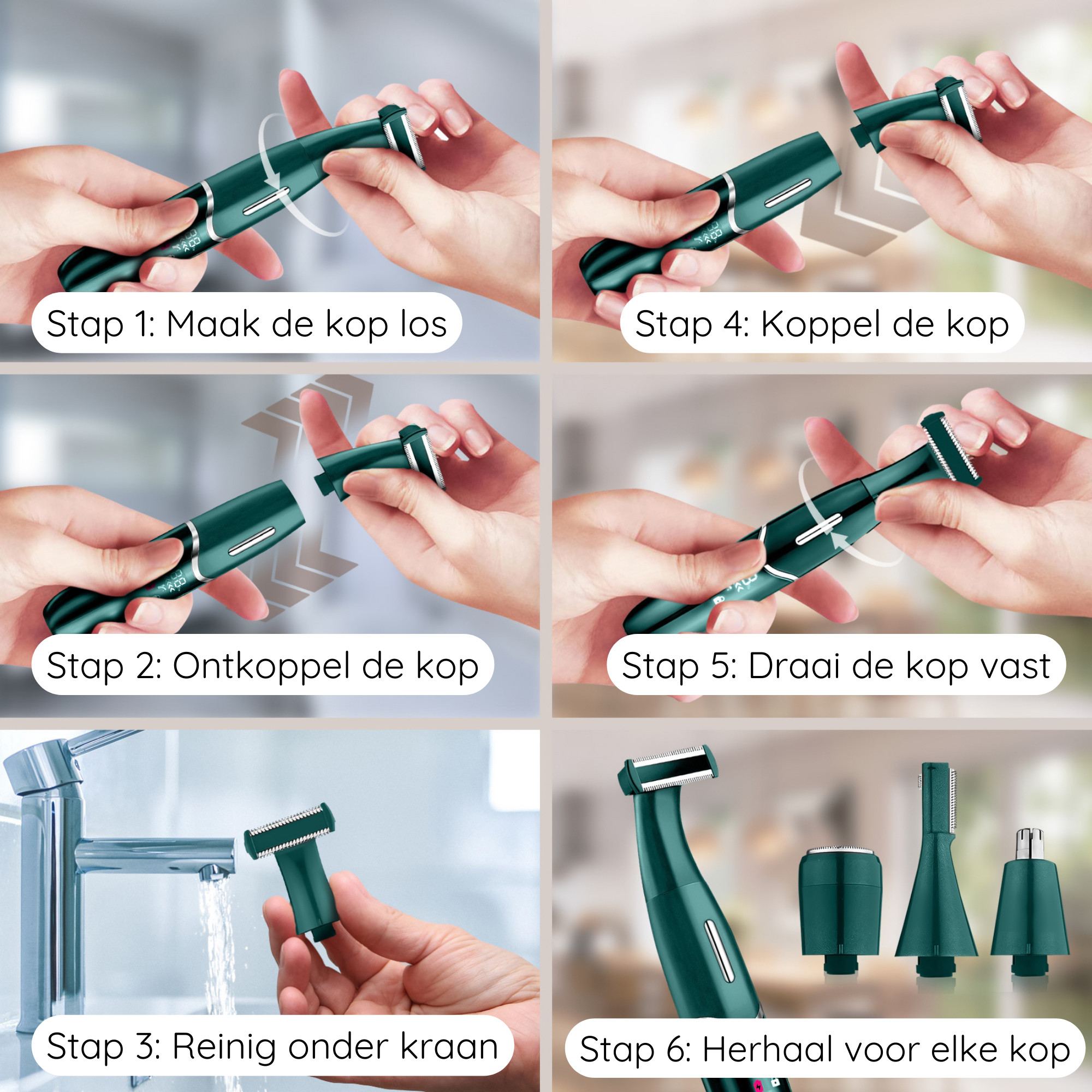 Sansbeauté® 4-in-1 Bikini Trimmer | Classic Green