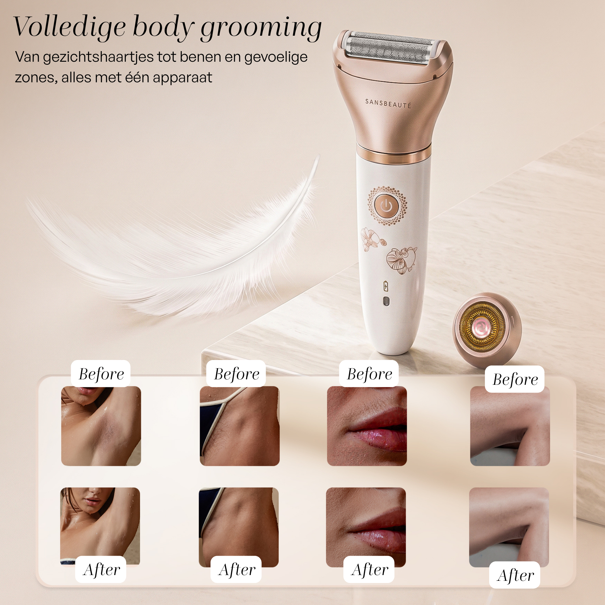 SANSBEAUTÉ® 2 I 1 DAMRAKAPPARE