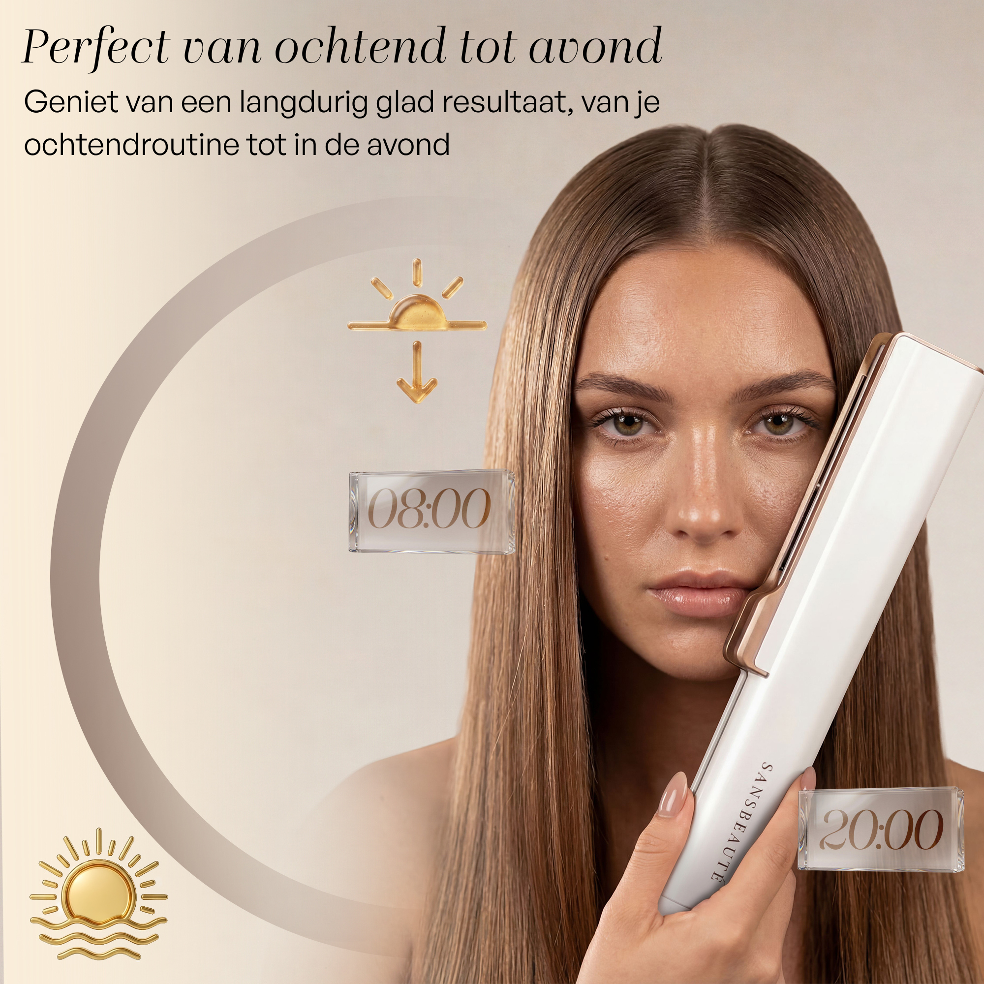 SANSBEAUTÉ® SANSTRAIGHT WET-TO-DRY STIJLTANG