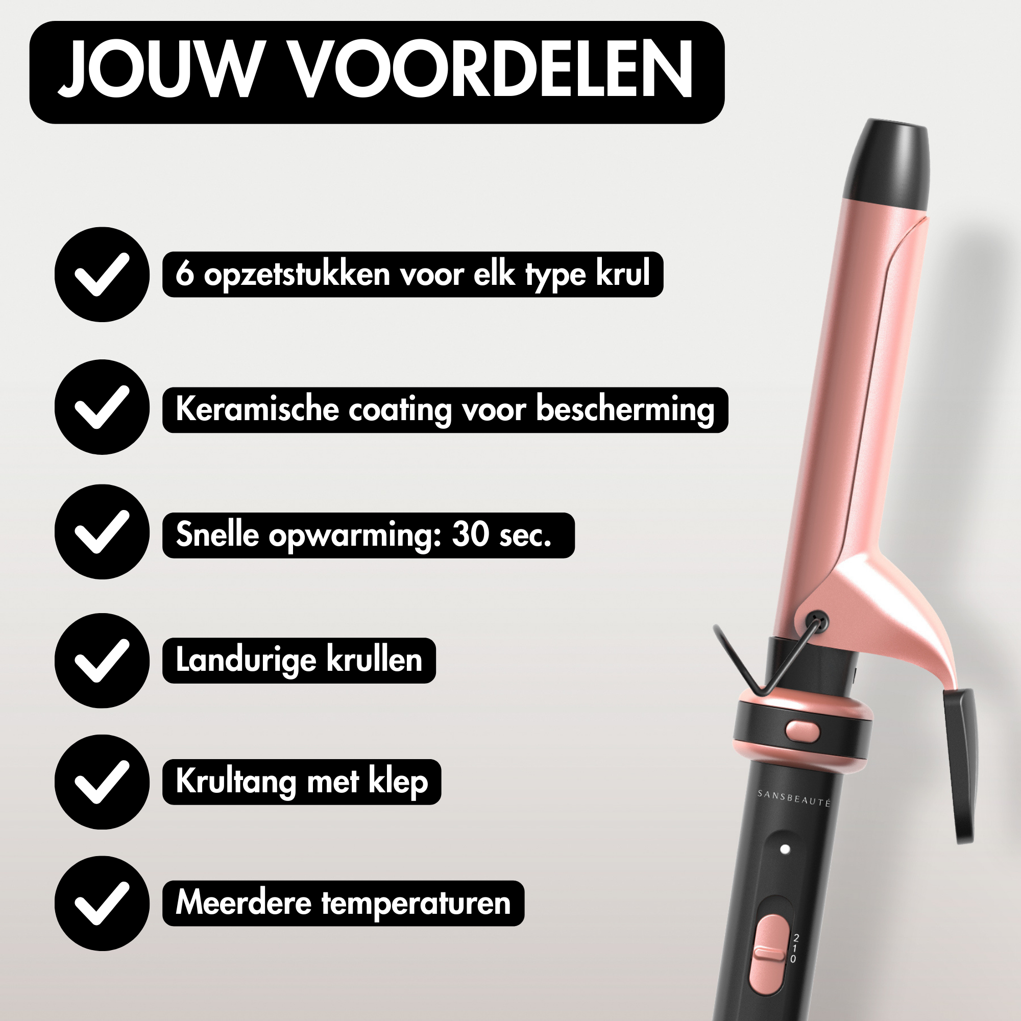 SANSBEAUTÉ® CURLING IRON - 6 IN 1