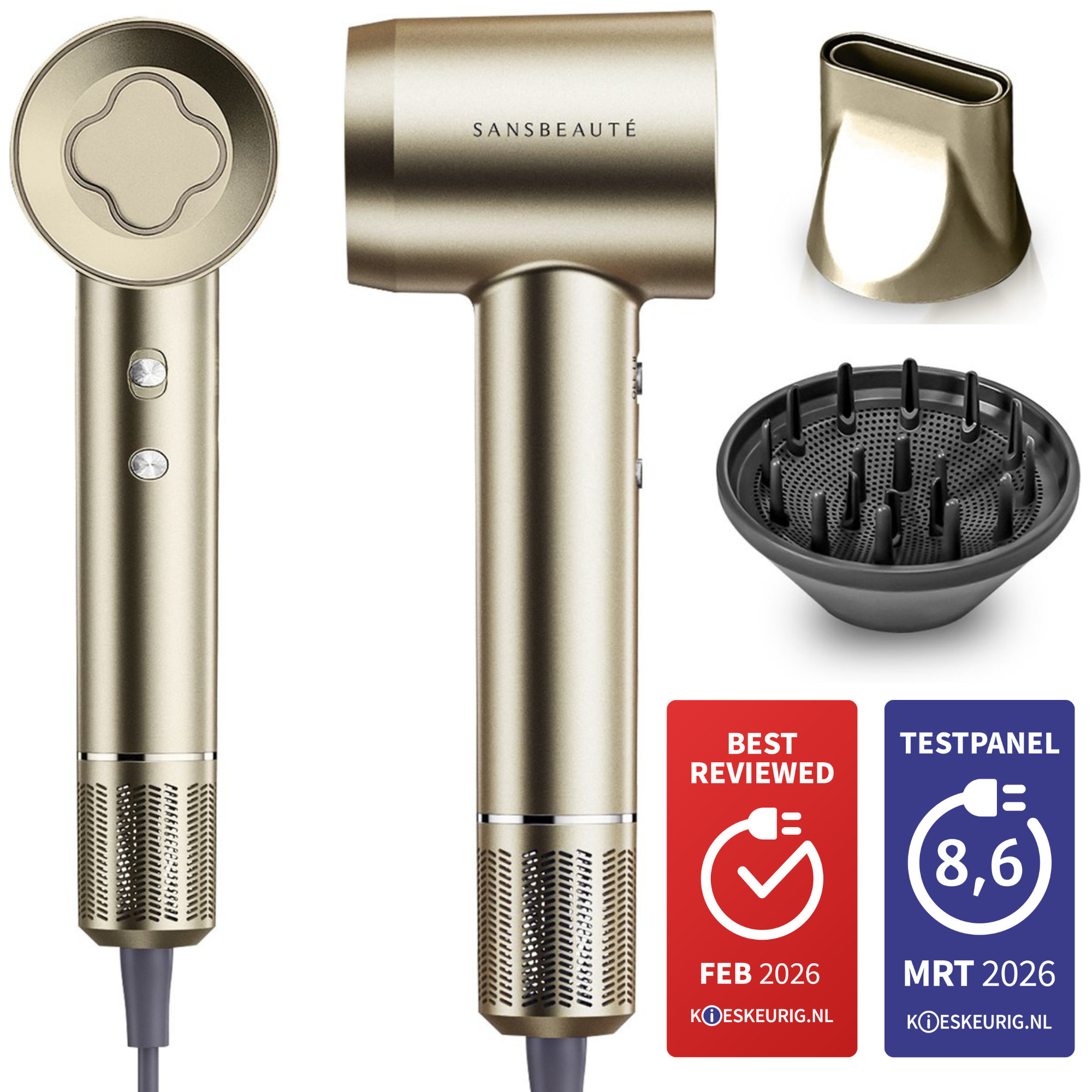 SANSBEAUTÉ® FÖHN MET DIFFUSER