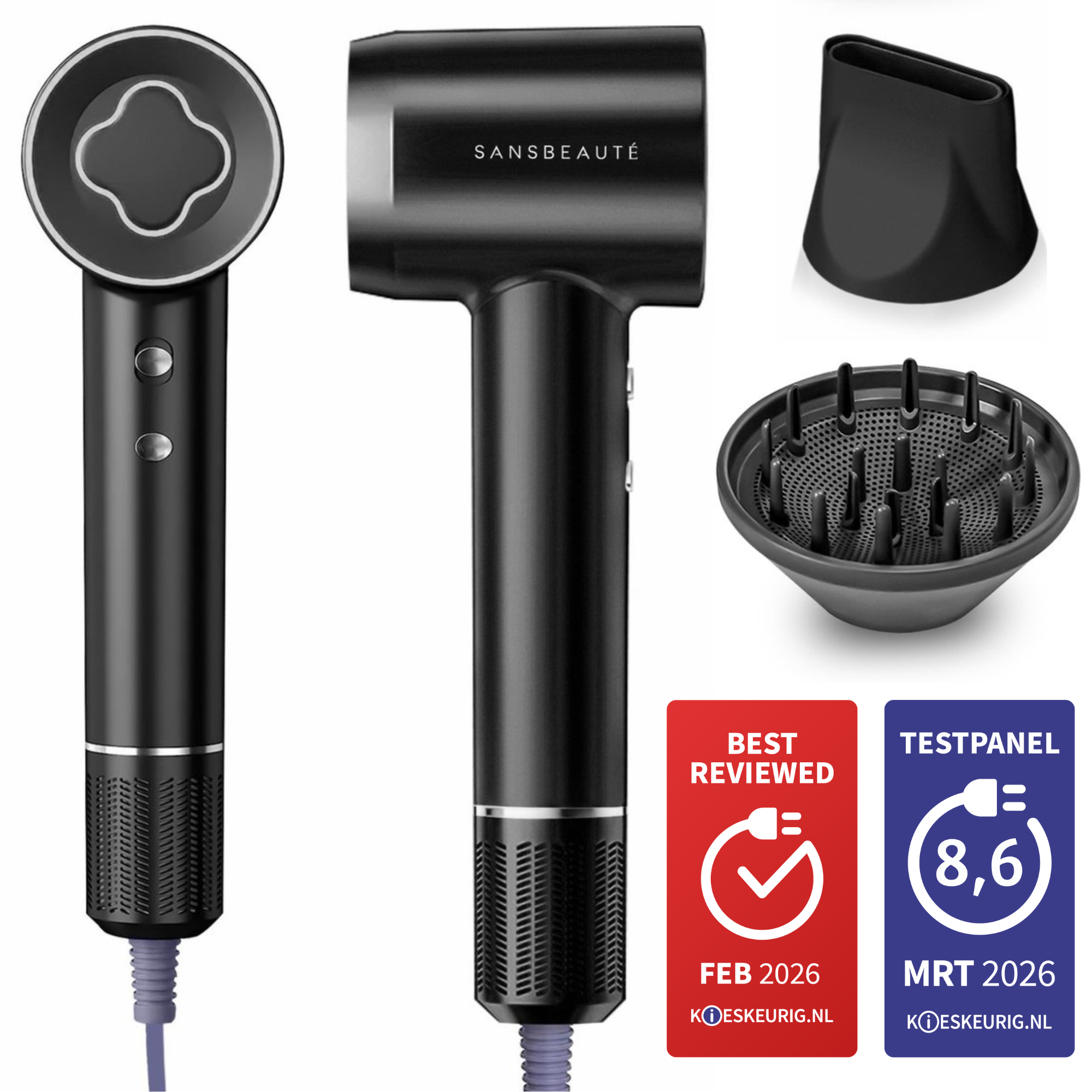 SANSBEAUTÉ® FÖHN MET DIFFUSER