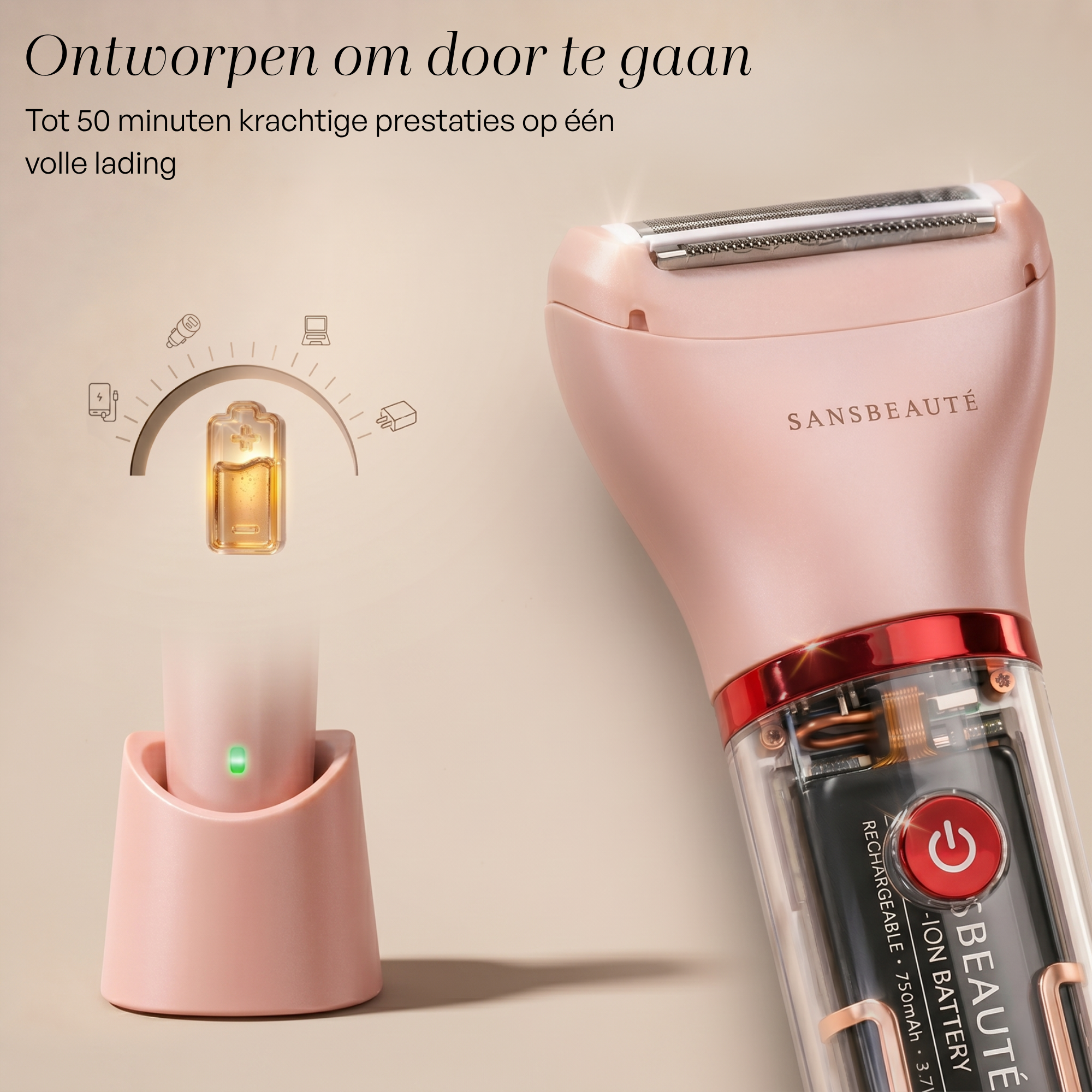 SANSBEAUTÉ® Rasoir Femme 3 en 1