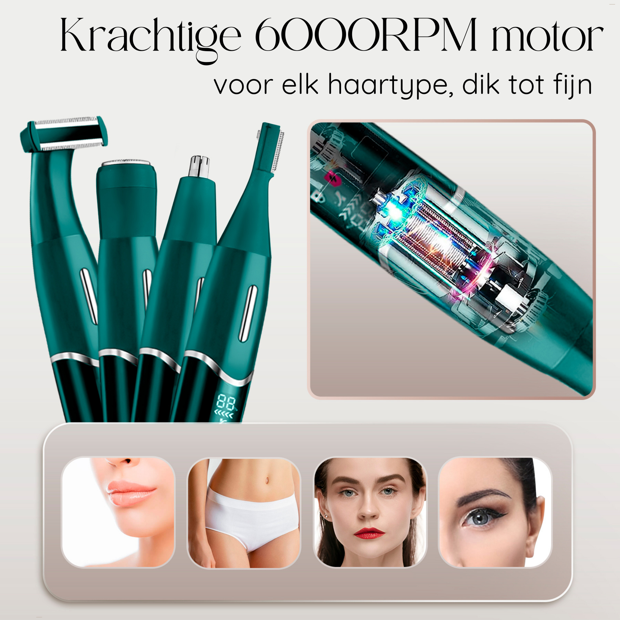 Sansbeauté® 4-in-1 Bikini Trimmer | Classic Green