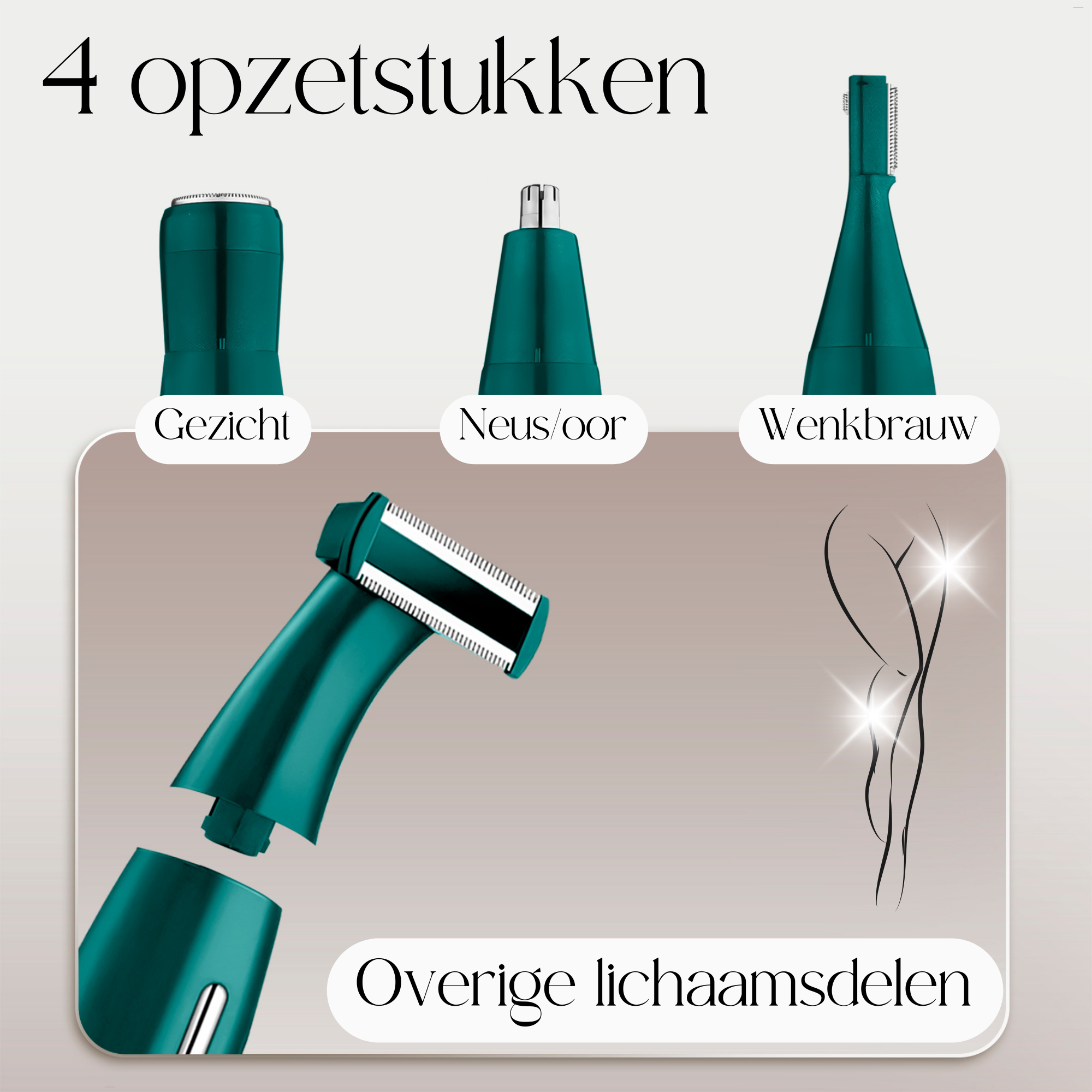 Sansbeauté® 4-in-1 Bikini Trimmer | Classic Green