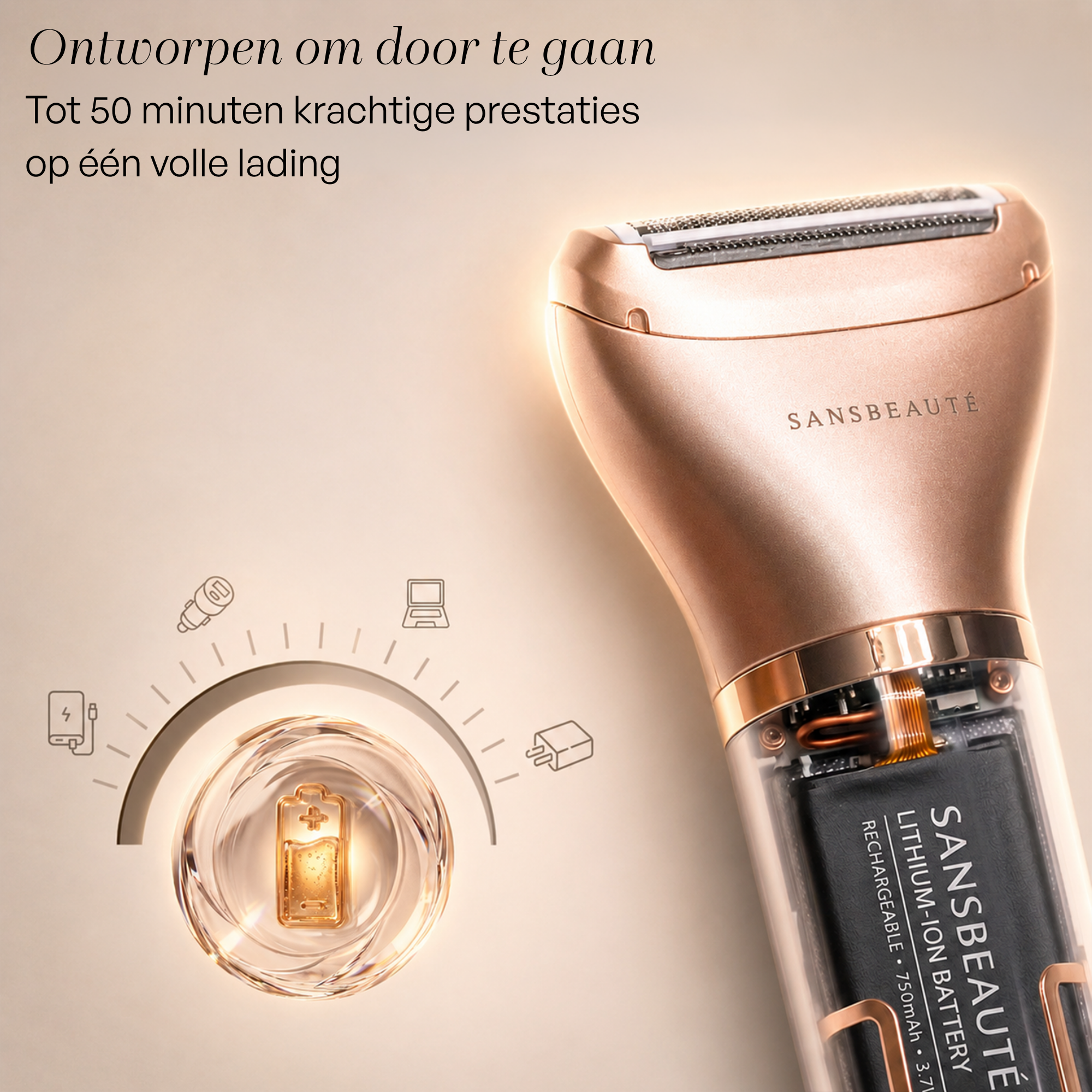 SANSBEAUTÉ® 2 I 1 DAMRAKAPPARE