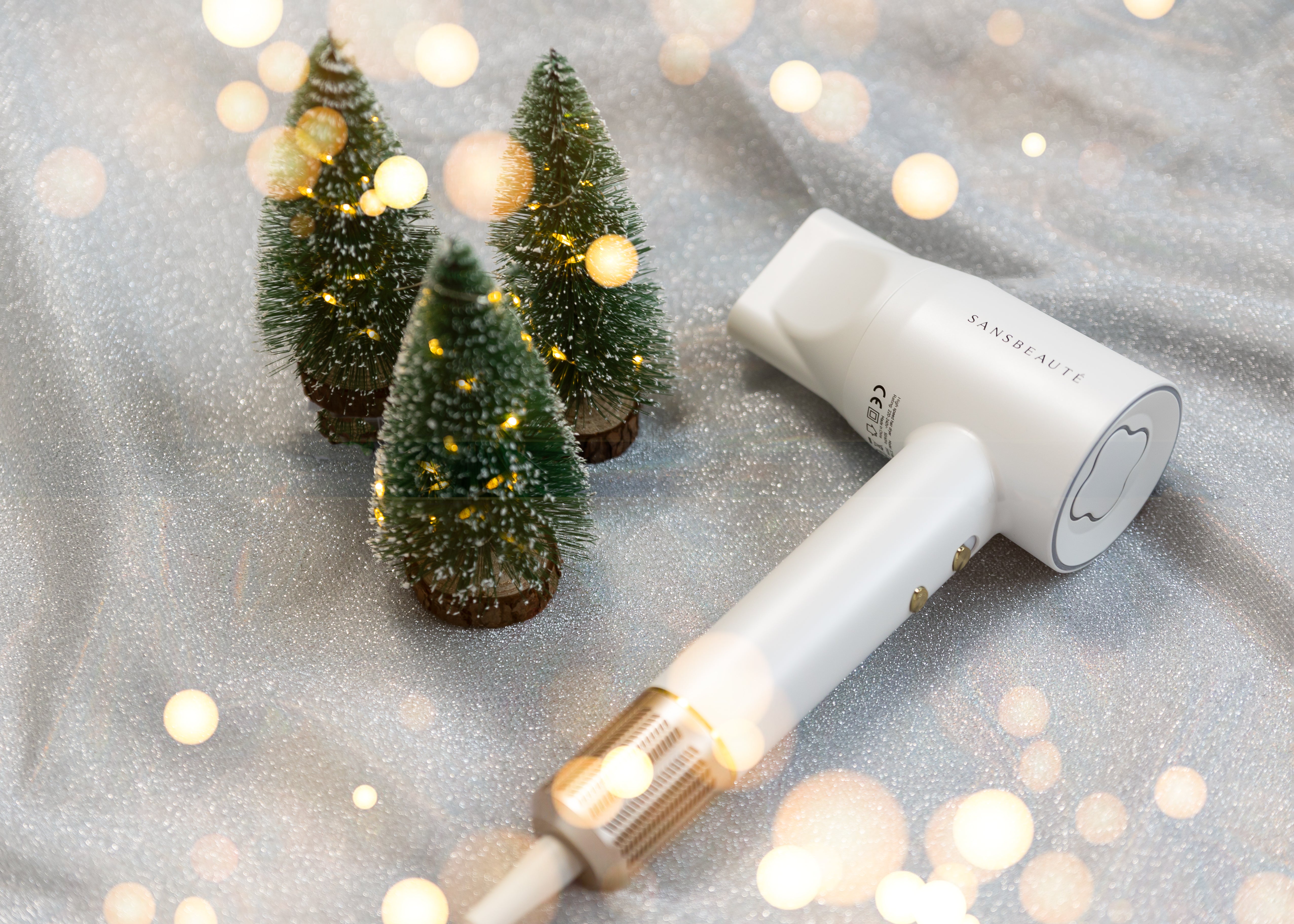 SANSBEAUTÉ® HAIR DRYER WITH DIFFUSER - CLASSIC WHITE