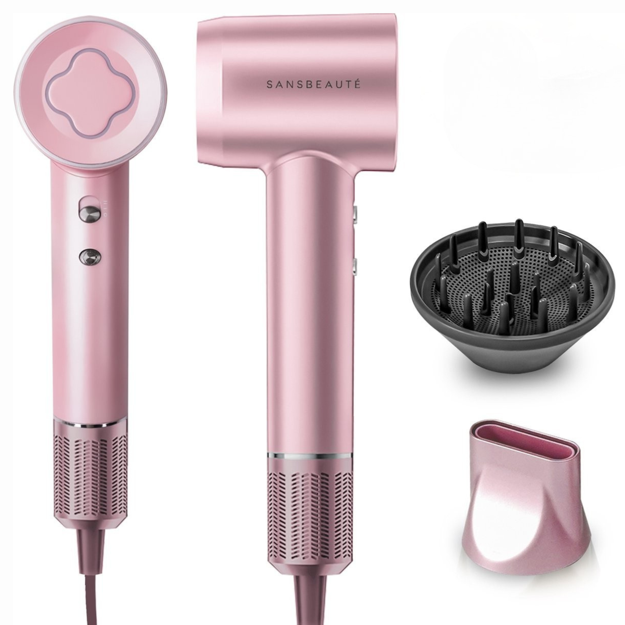 SANSBEAUTÉ® HAIR DRYER WITH DIFFUSER - CLASSIC WHITE