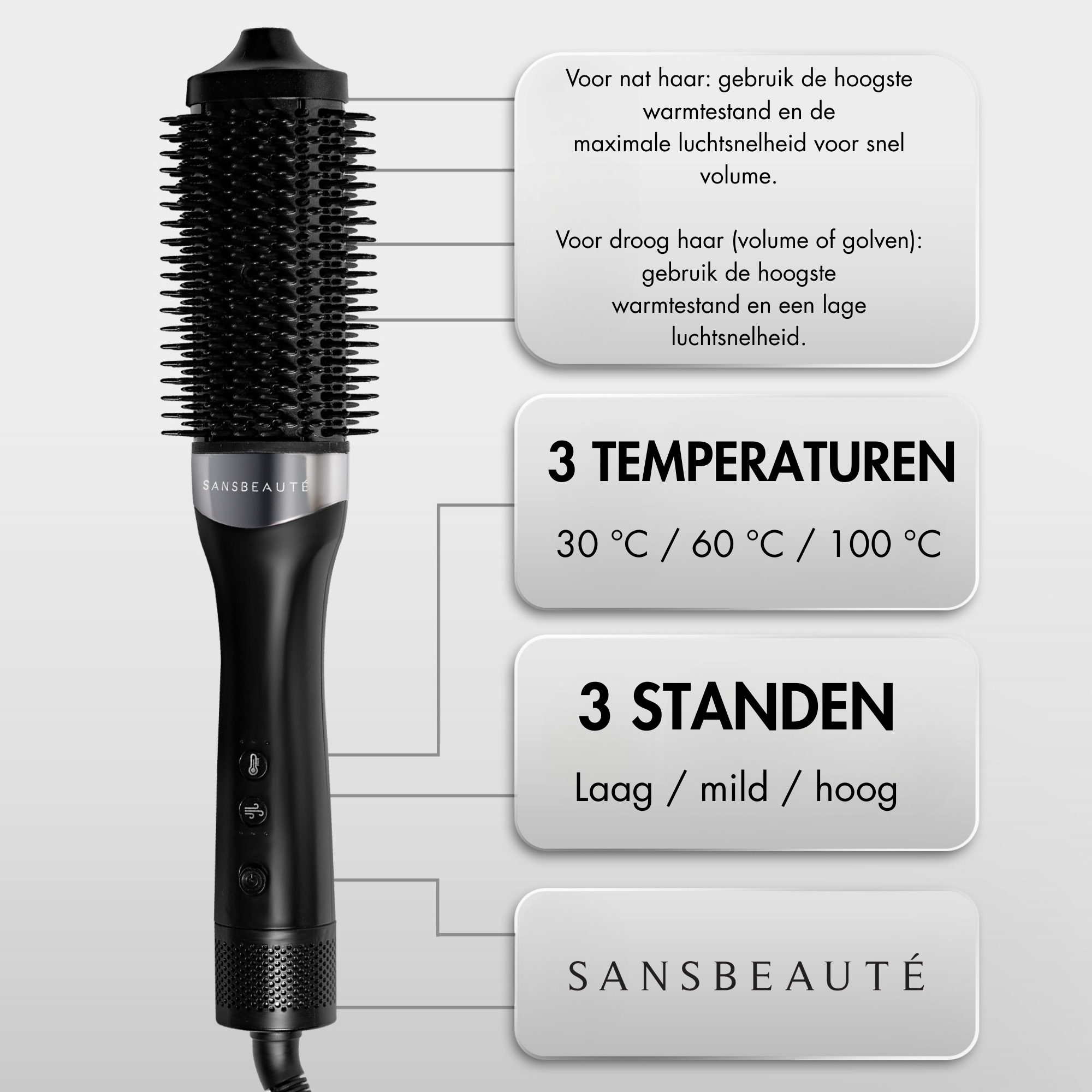 SANSBEAUTÉ® WET-TO-DRY FÖHNBORSTEL