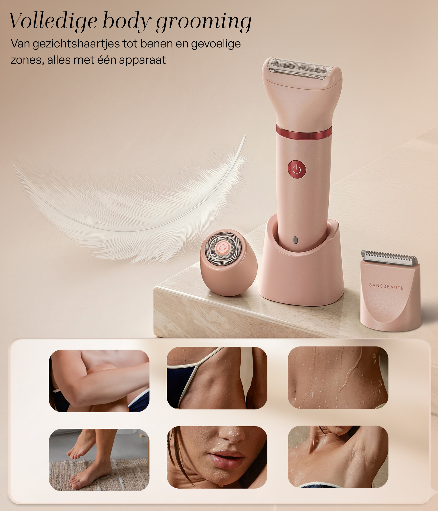 SANSBEAUTÉ® Rasoir Femme 3 en 1