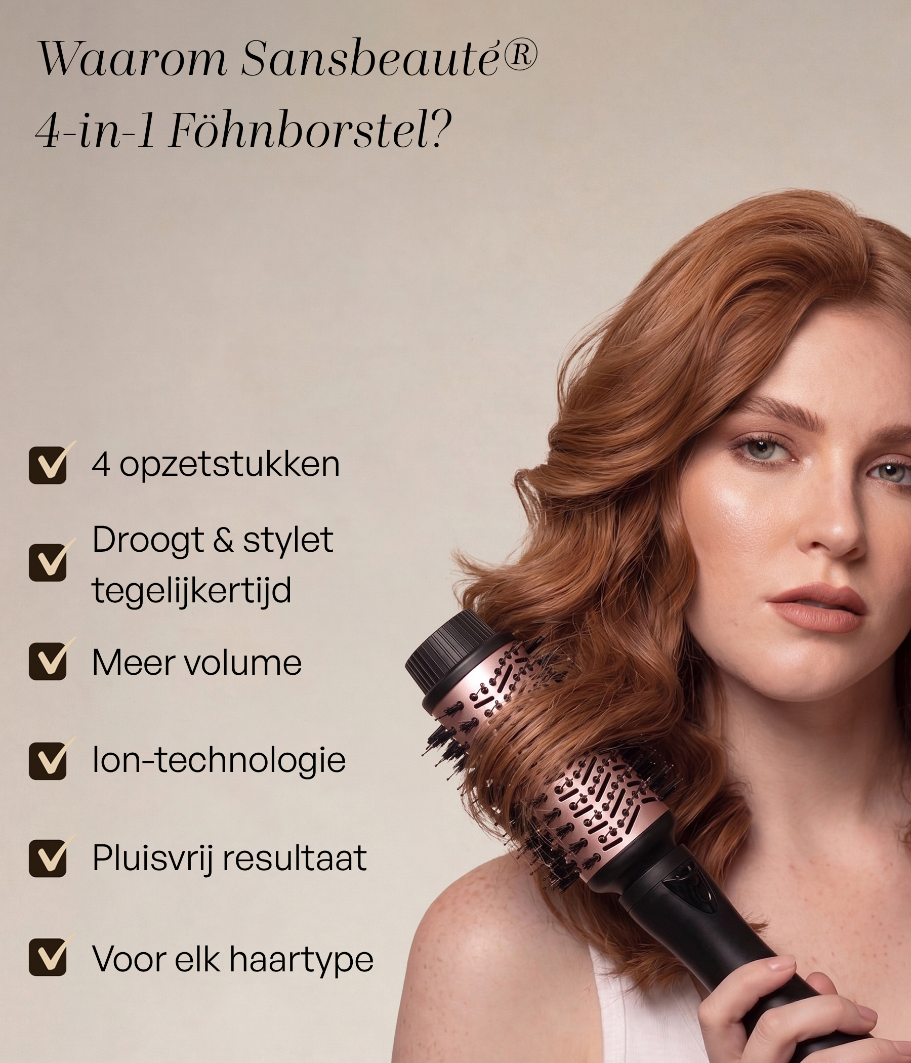 SANSBEAUTÉ® FÖHNBORSTE - 4 I 1