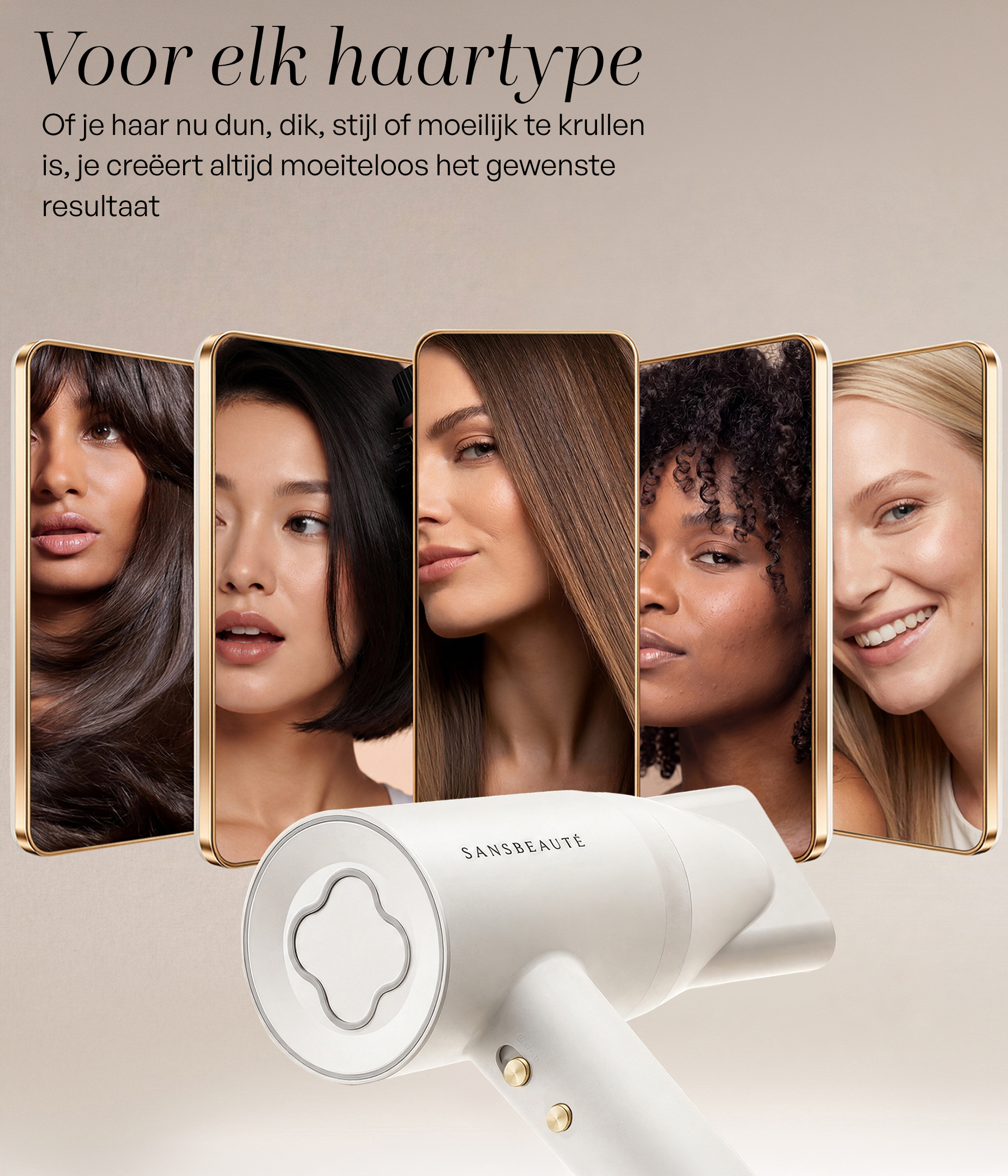 SANSBEAUTÉ® HÅRTORK MED DIFUSOR