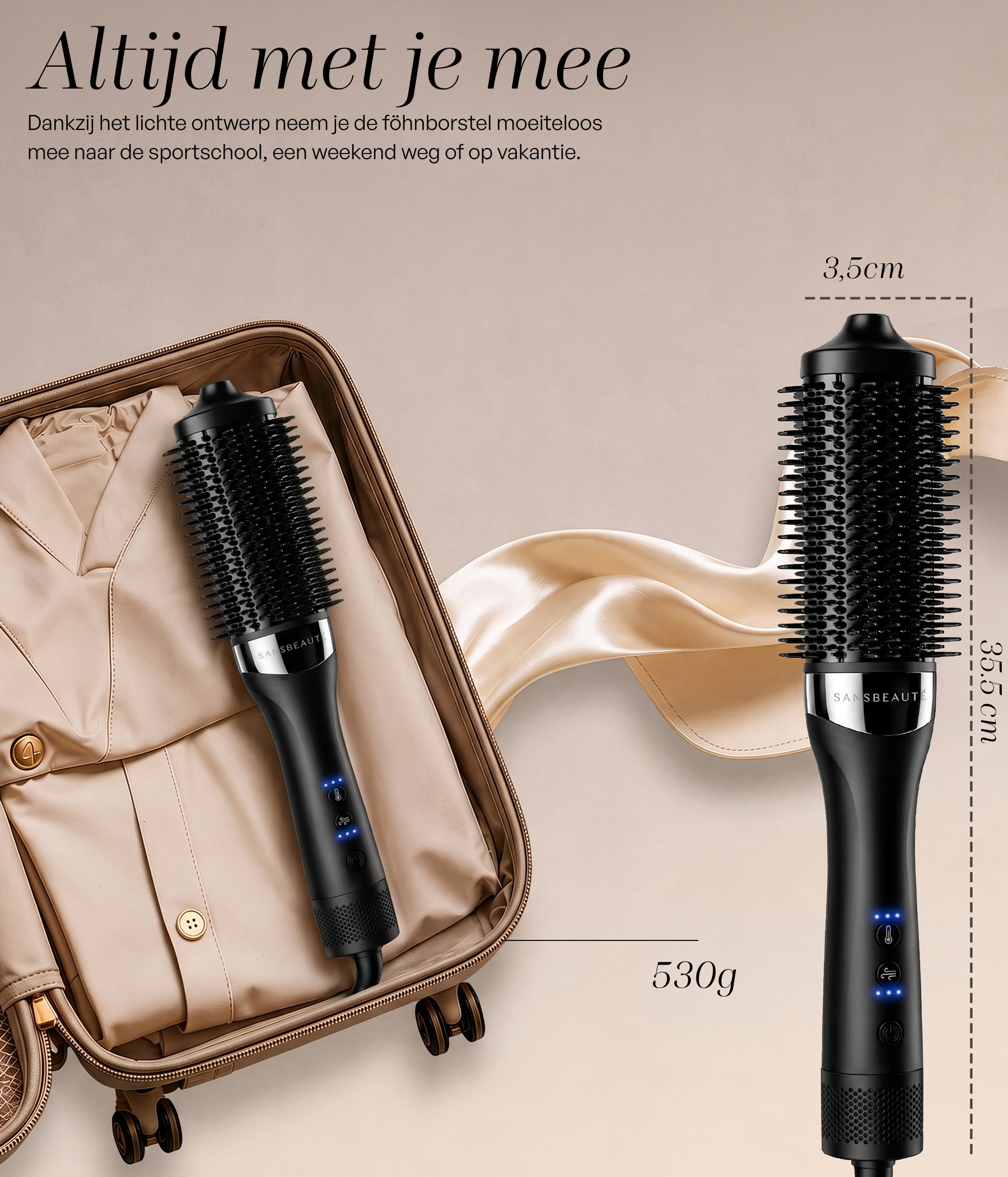 SANSBEAUTÉ® WET-TO-DRY FÖHNBORSTEL