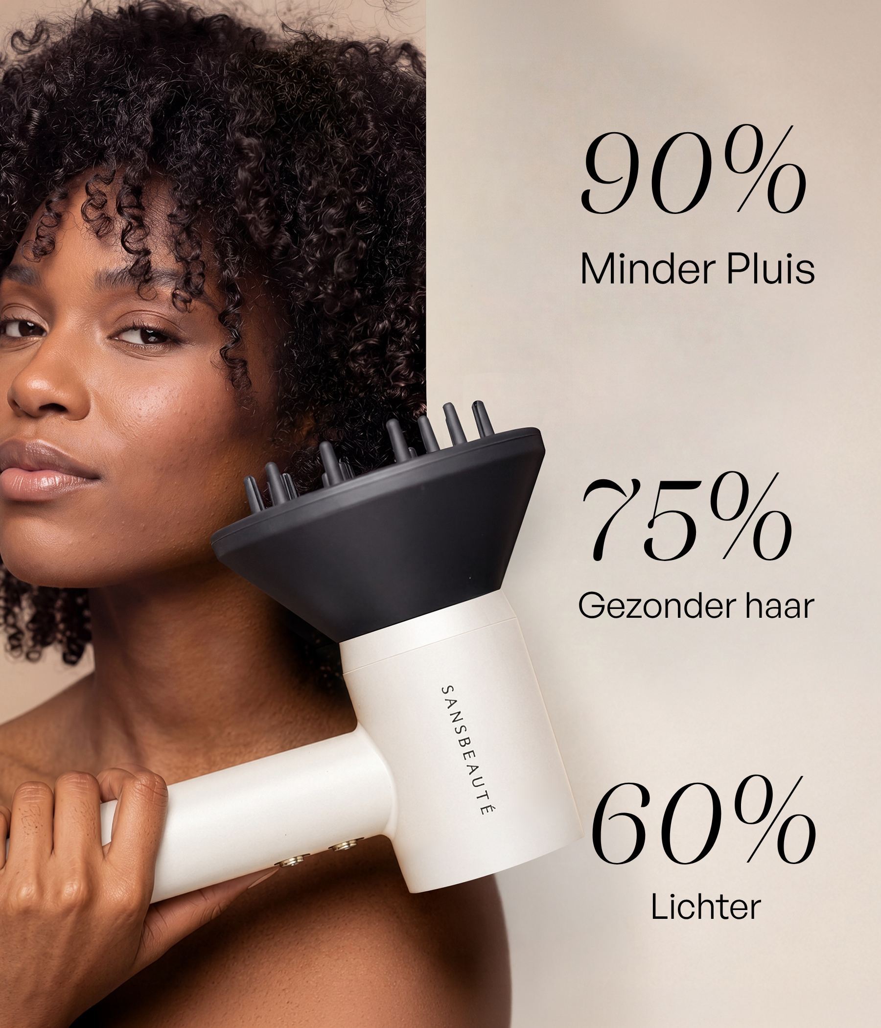 SANSBEAUTÉ® HÅRTORK MED DIFUSOR