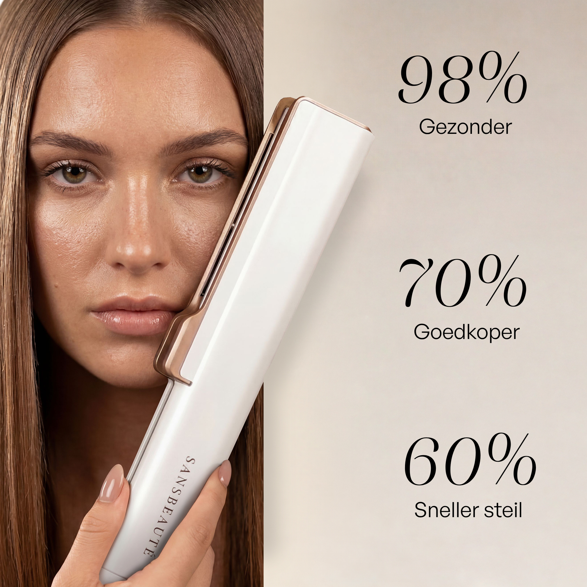 SANSBEAUTÉ® SANSTRAIGHT WET-TO-DRY STIJLTANG