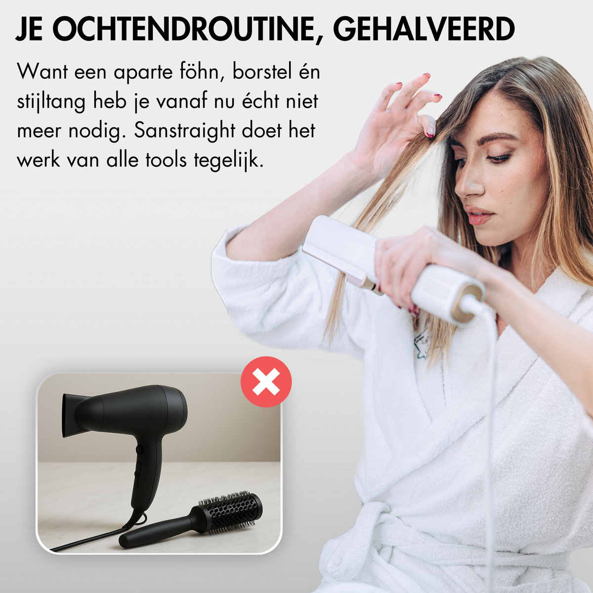 SANSBEAUTÉ® SANSTRAIGHT WET-TO-DRY STIJLTANG