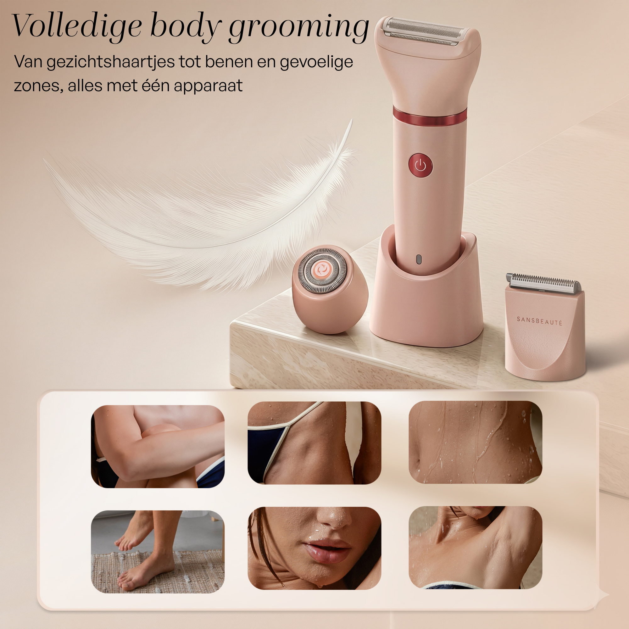 SANSBEAUTÉ® Rasoir Femme 3 en 1