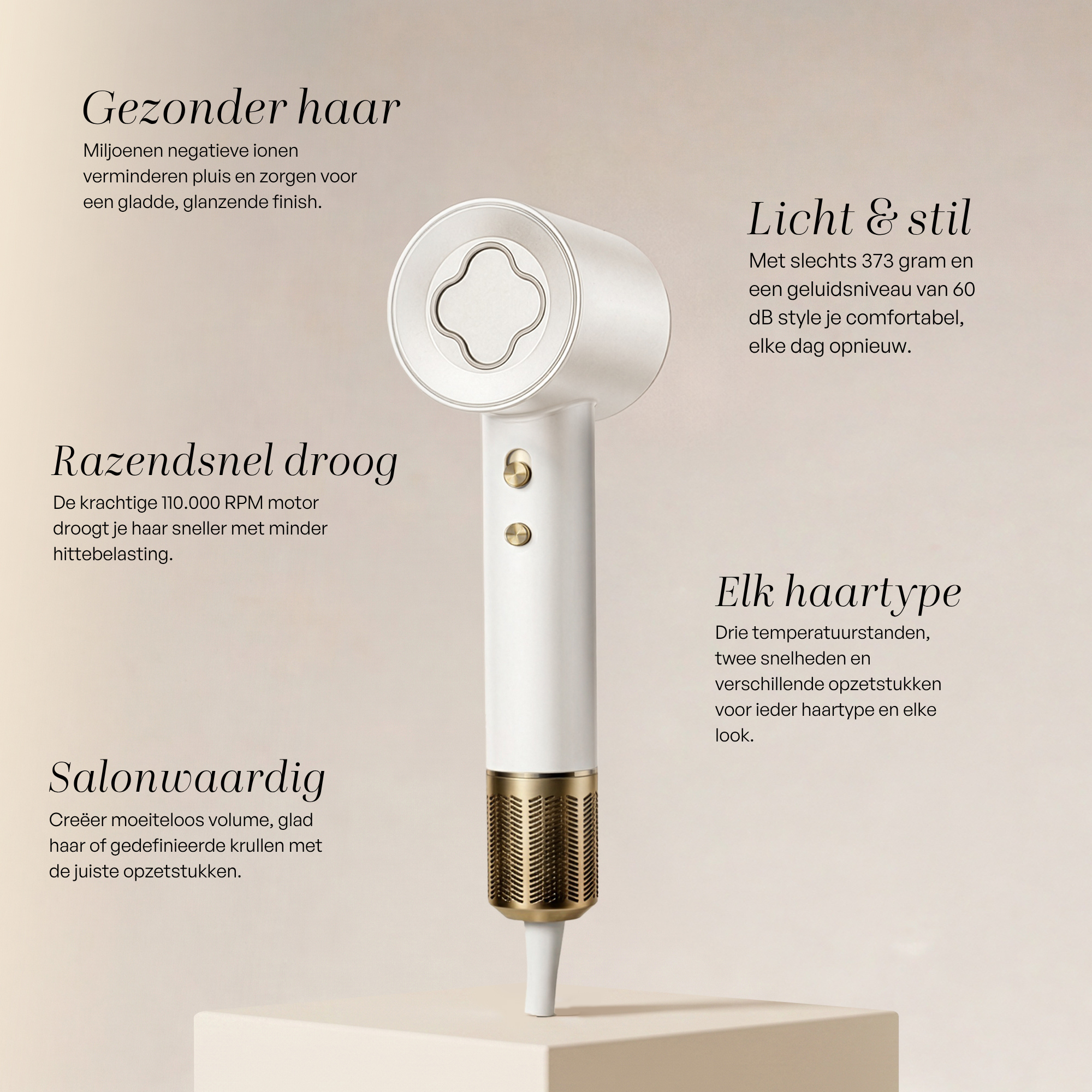 SANSBEAUTÉ® FÖHN MET DIFFUSER