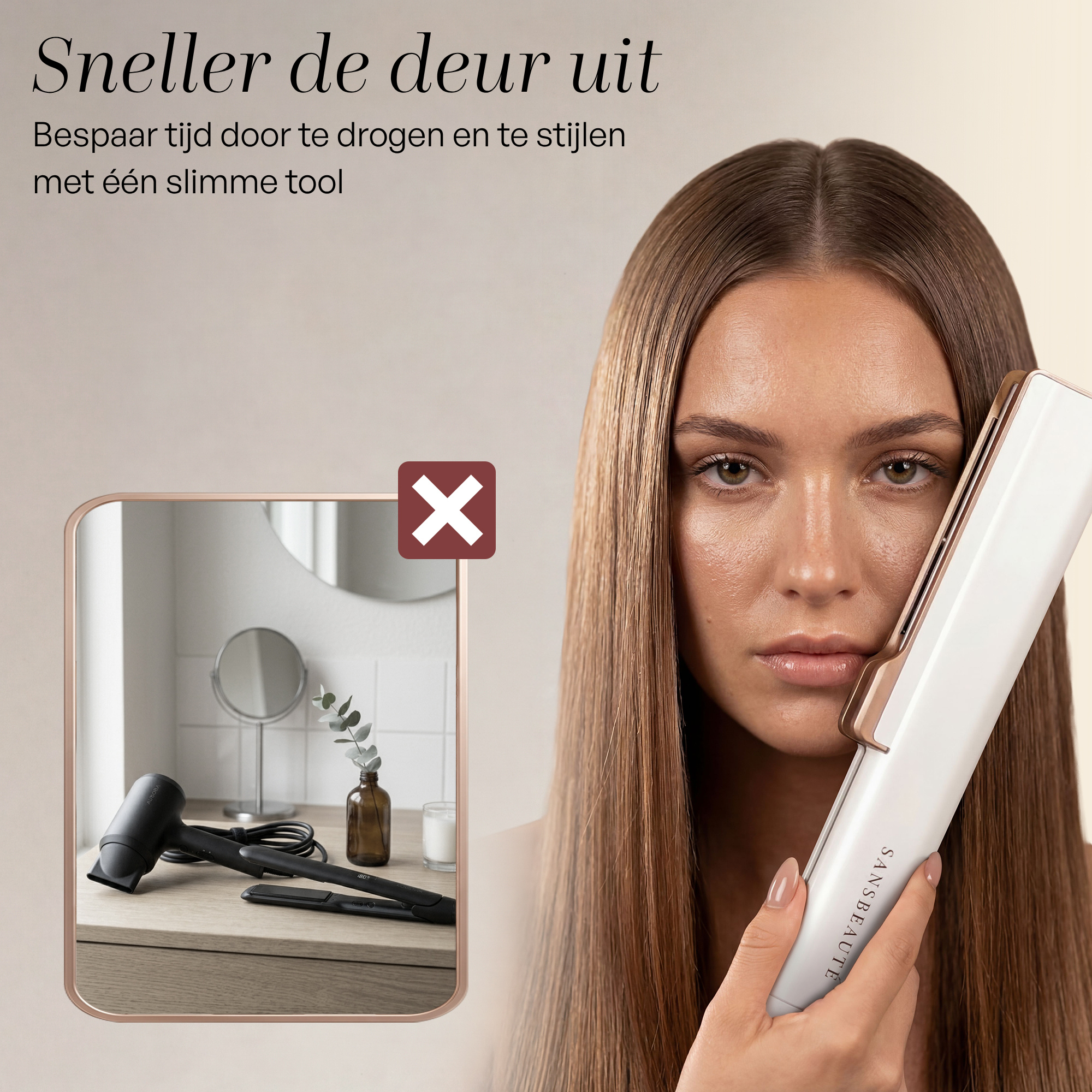 SANSBEAUTÉ® SANSTRAIGHT WET-TO-DRY STIJLTANG
