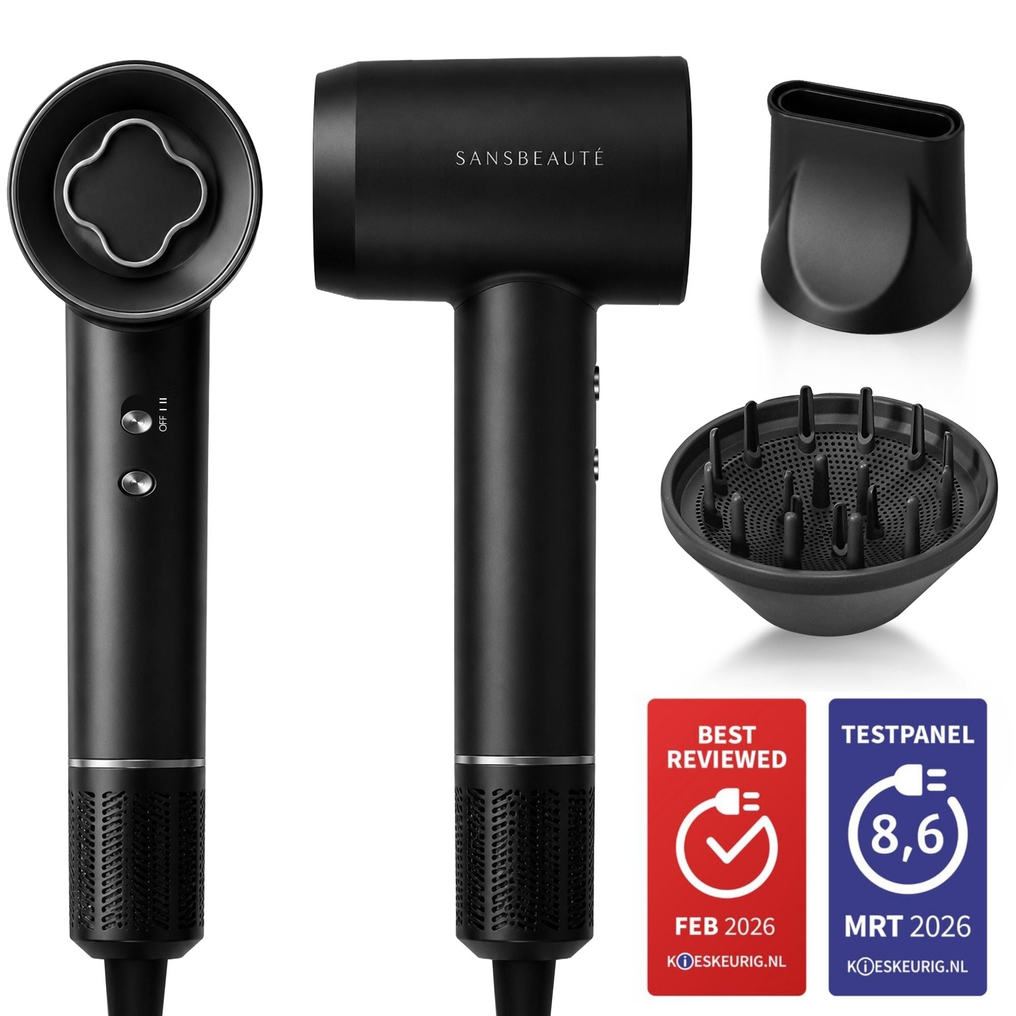 SANSBEAUTÉ® SÈCHE-CHEVEUX AVEC DIFFUSEUR