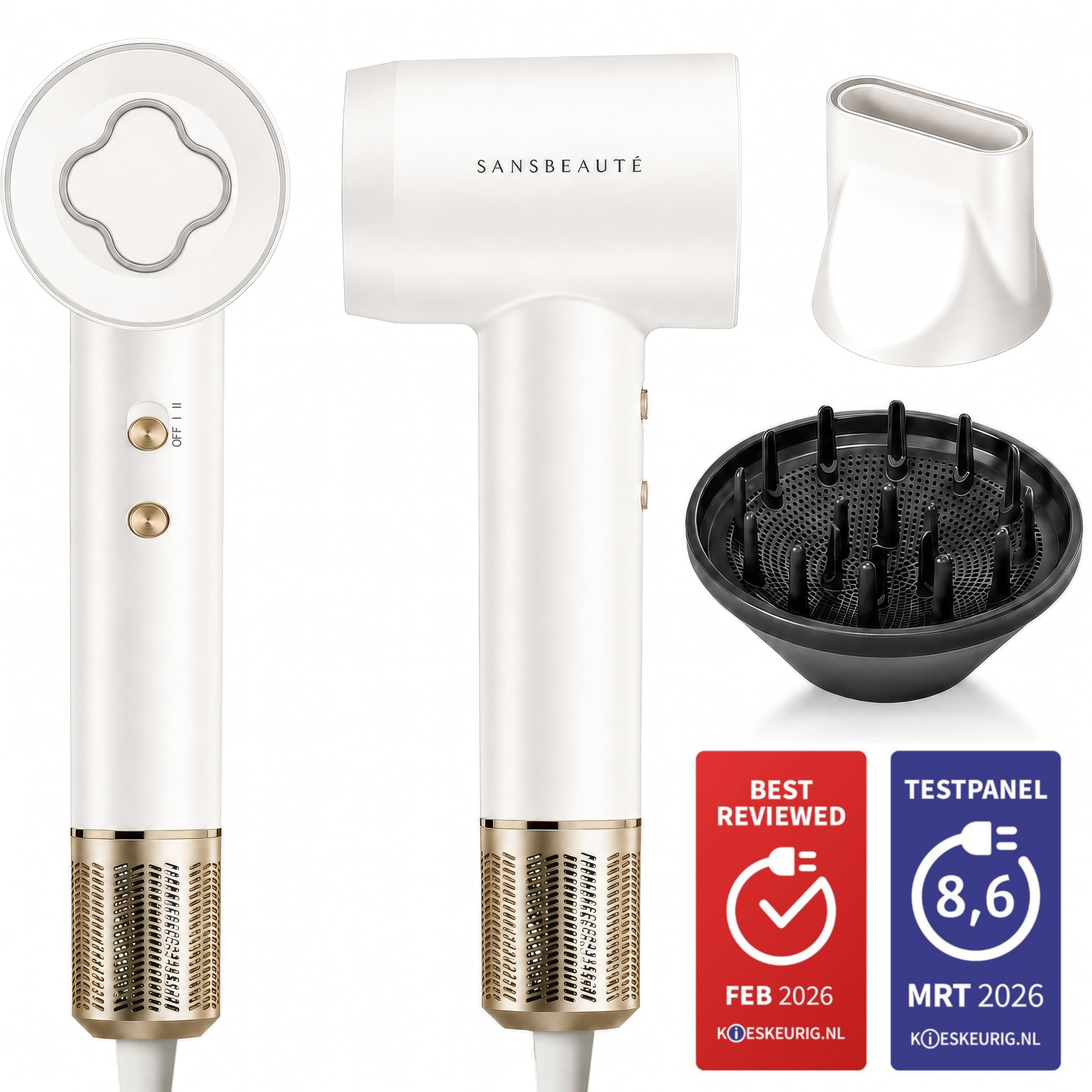 SANSBEAUTÉ® FÖHN MET DIFFUSER - Affiliated Shops