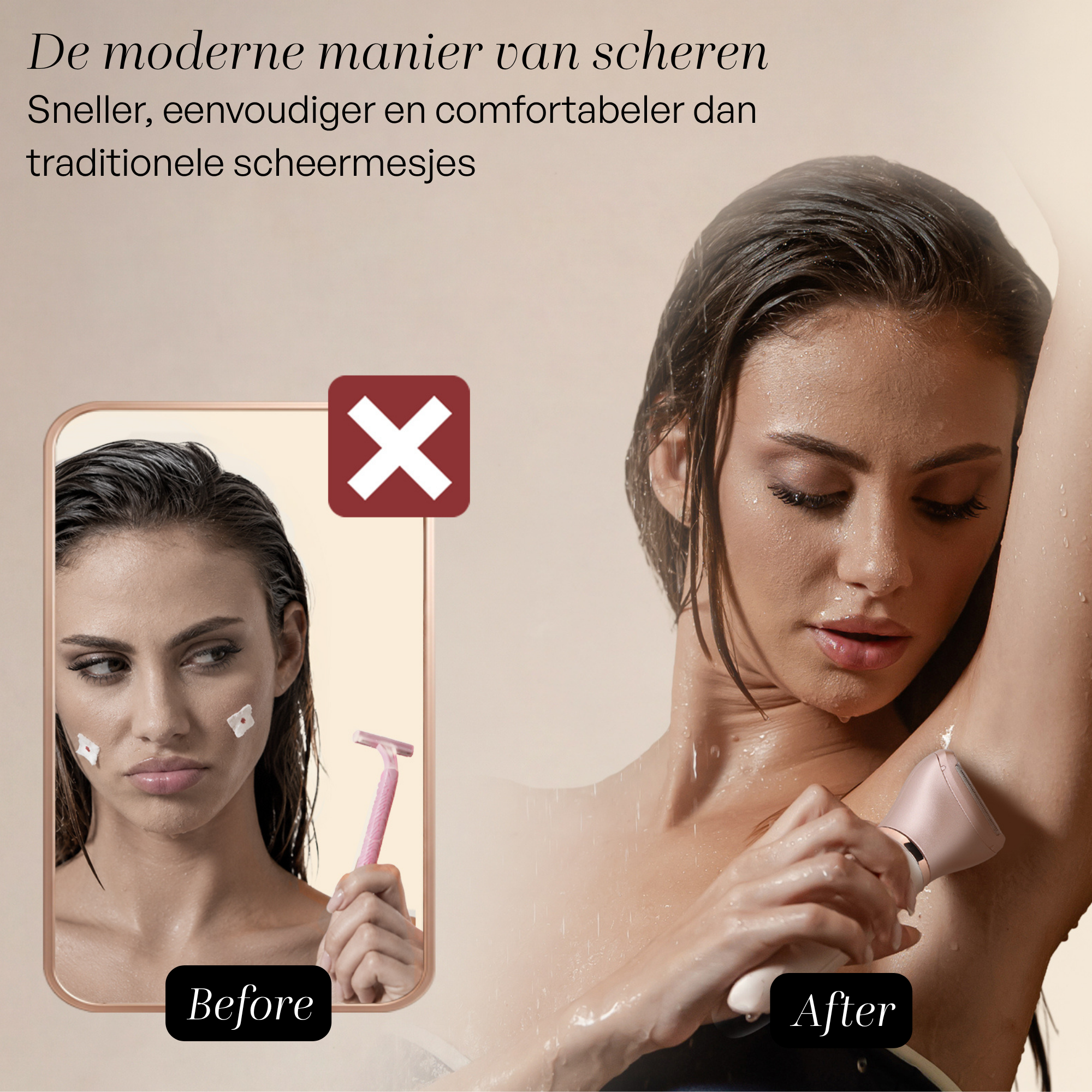 SANSBEAUTÉ® 2 I 1 DAMRAKAPPARE