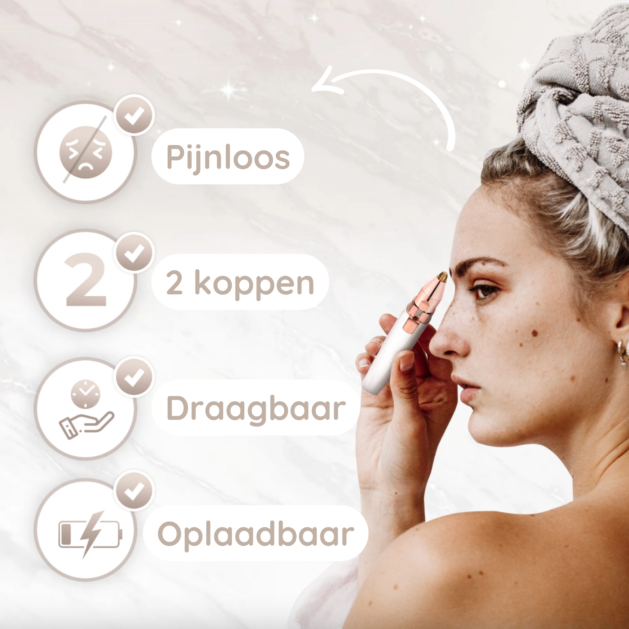 SANSBEAUTÉ® 2-IN-1 WENKBRAUW TRIMMER