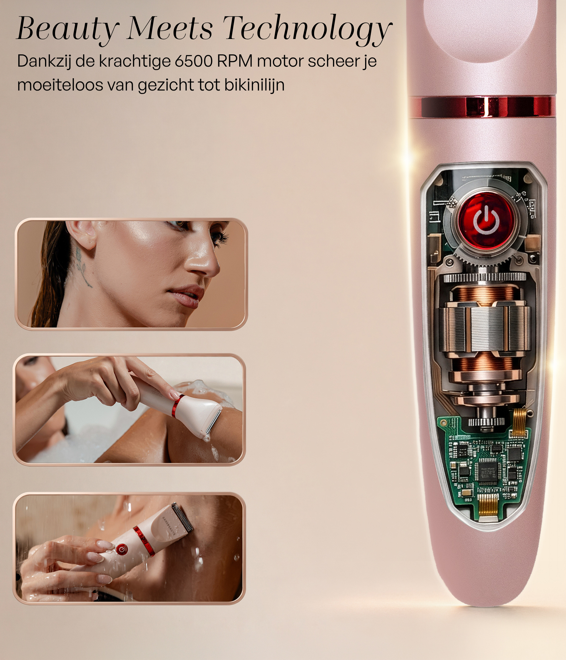 SANSBEAUTÉ® Rasoir Femme 3 en 1