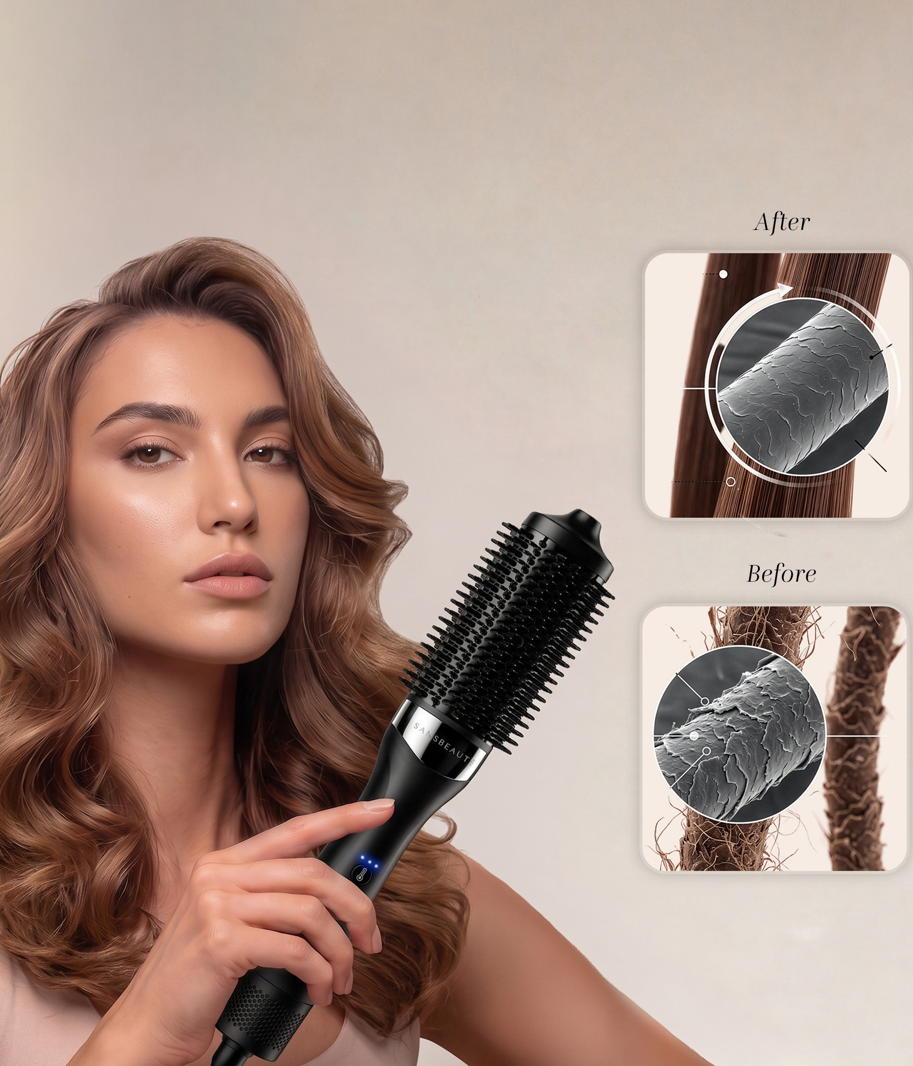 SANSBEAUTÉ® WET-TO-DRY FÖHNBORSTEL