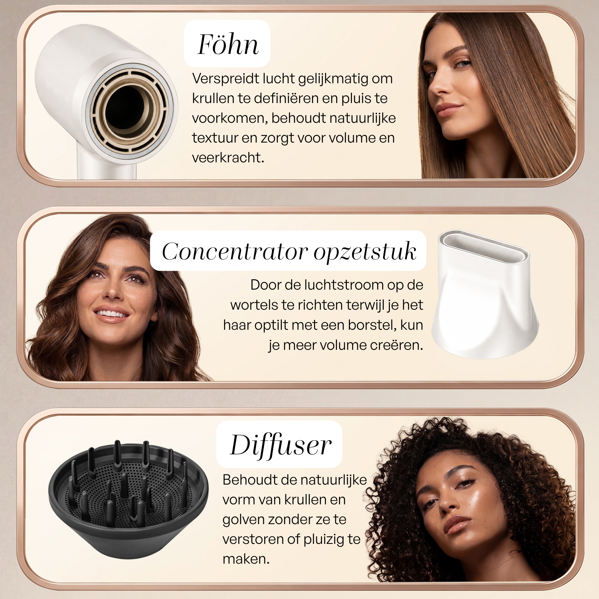 SANSBEAUTÉ® FÖHN MET DIFFUSER