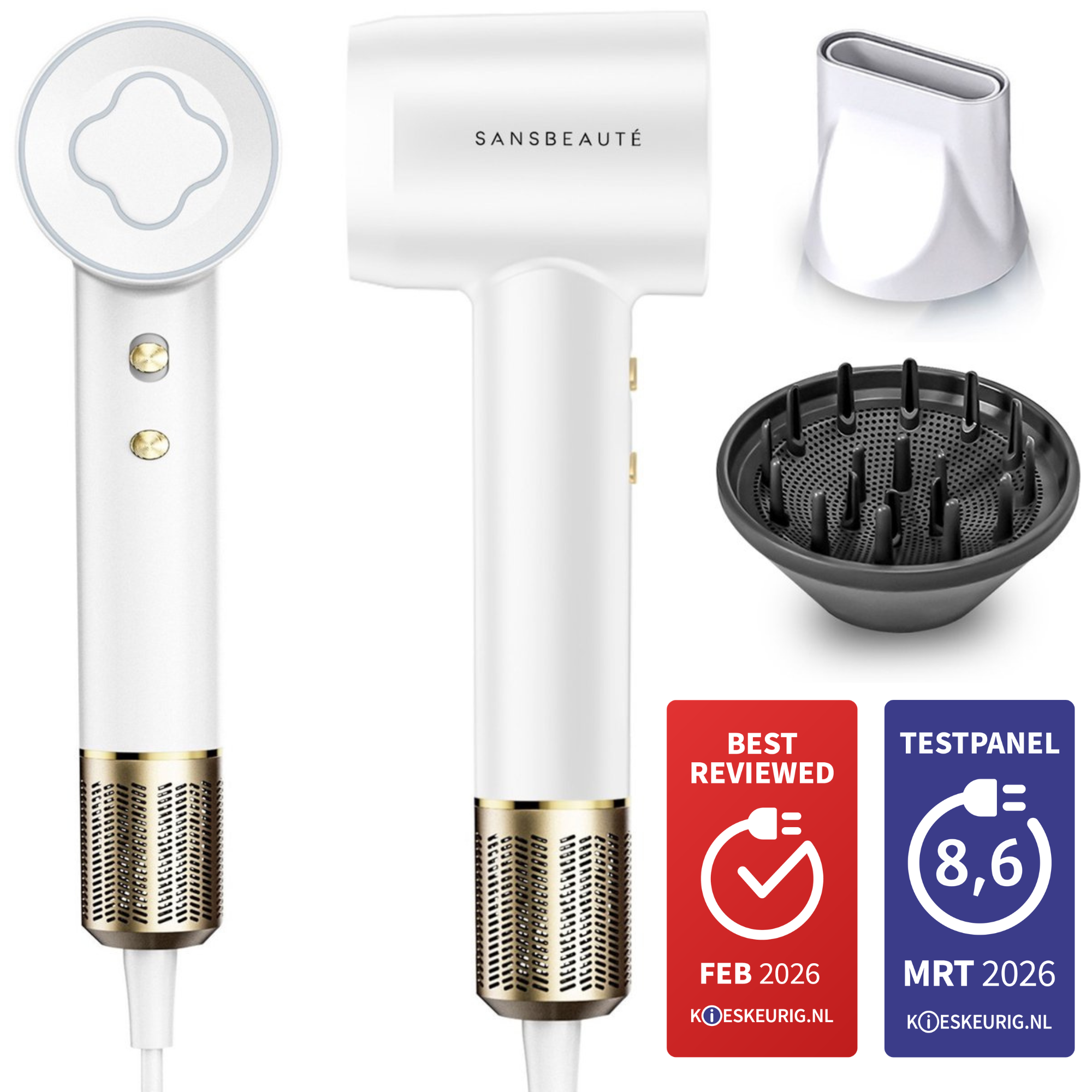 SANSBEAUTÉ® FÖHN MET DIFFUSER