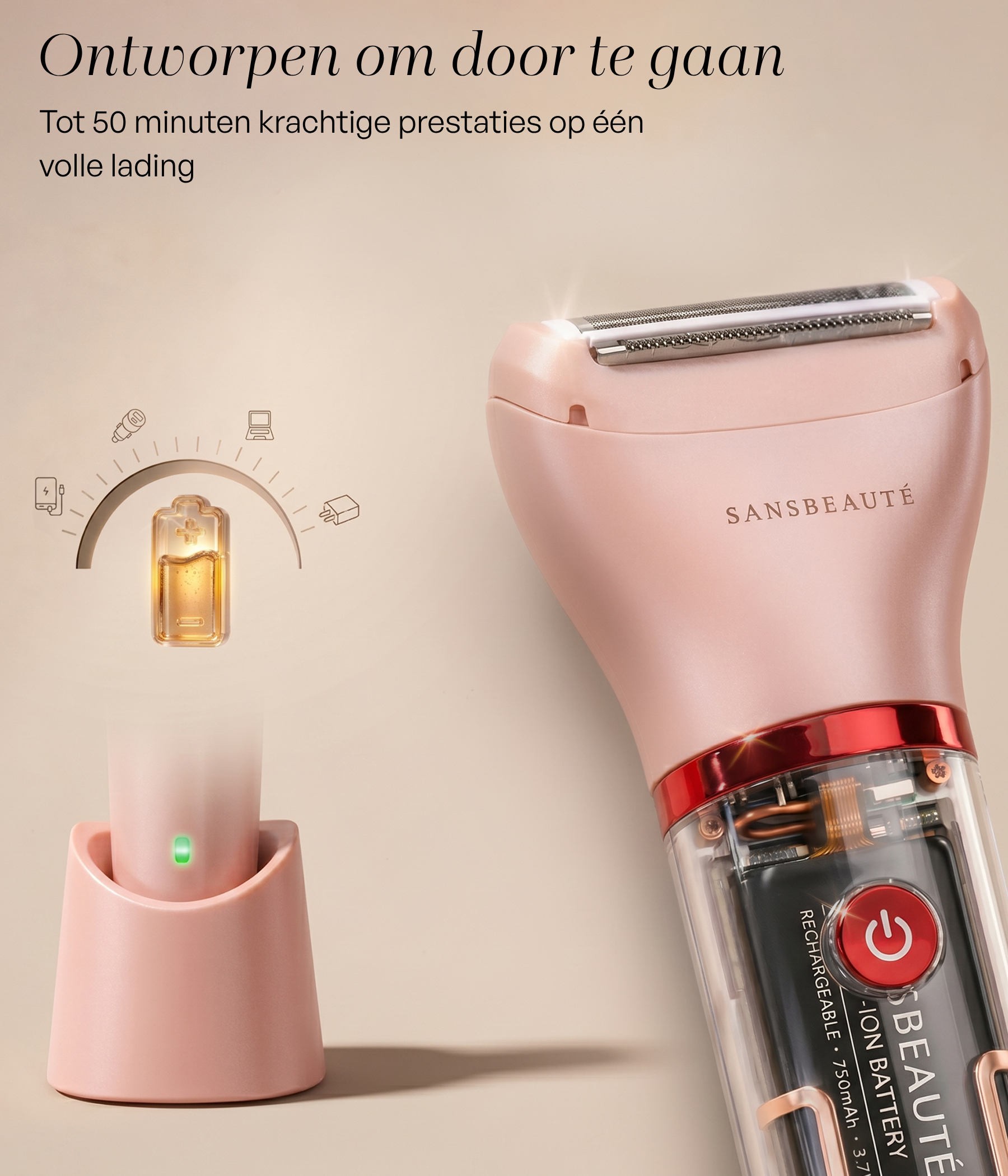 SANSBEAUTÉ® Rasoir Femme 3 en 1