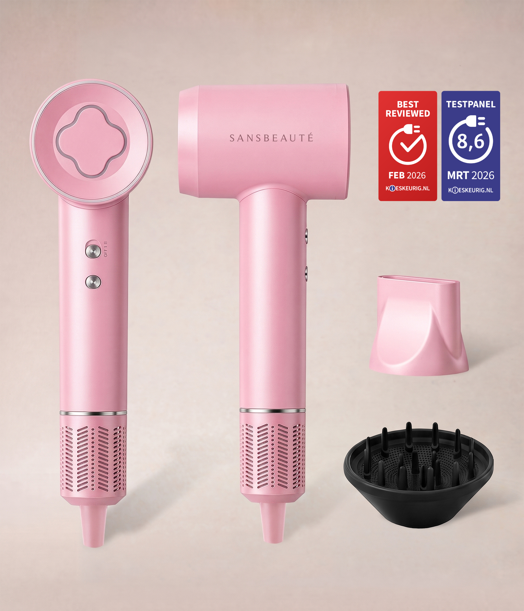 SANSBEAUTÉ® HÅRTORK MED DIFUSOR