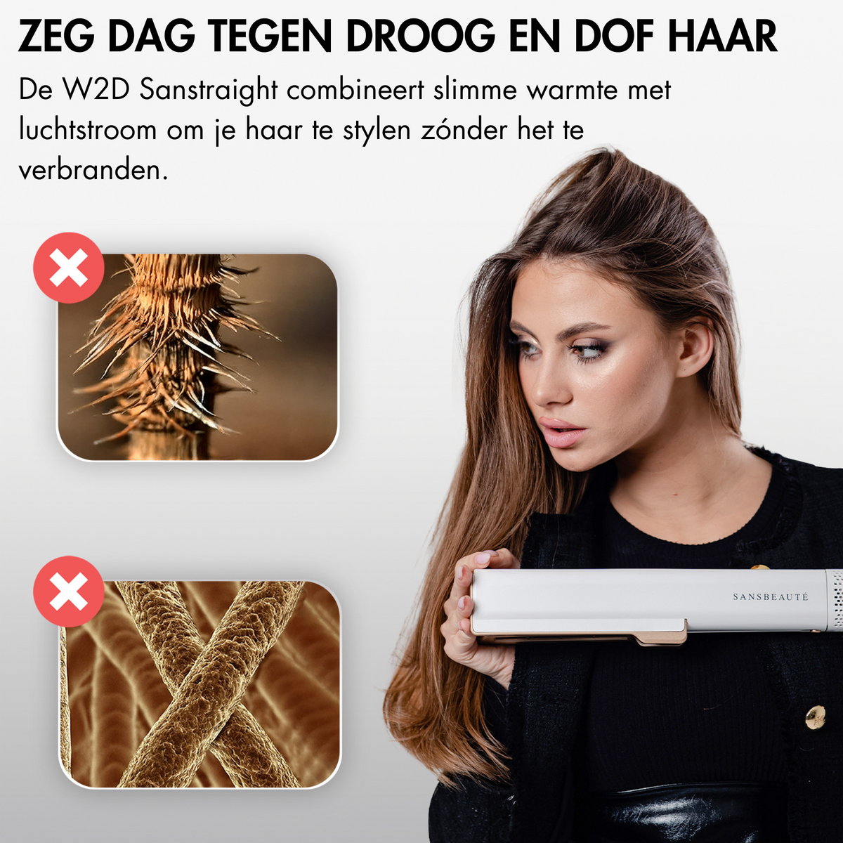 SANSBEAUTÉ® SANSTRAIGHT WET-TO-DRY STIJLTANG