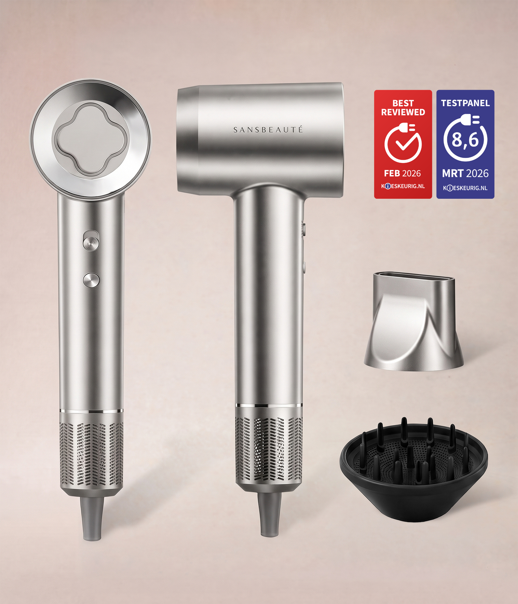 SANSBEAUTÉ® HÅRTORK MED DIFUSOR