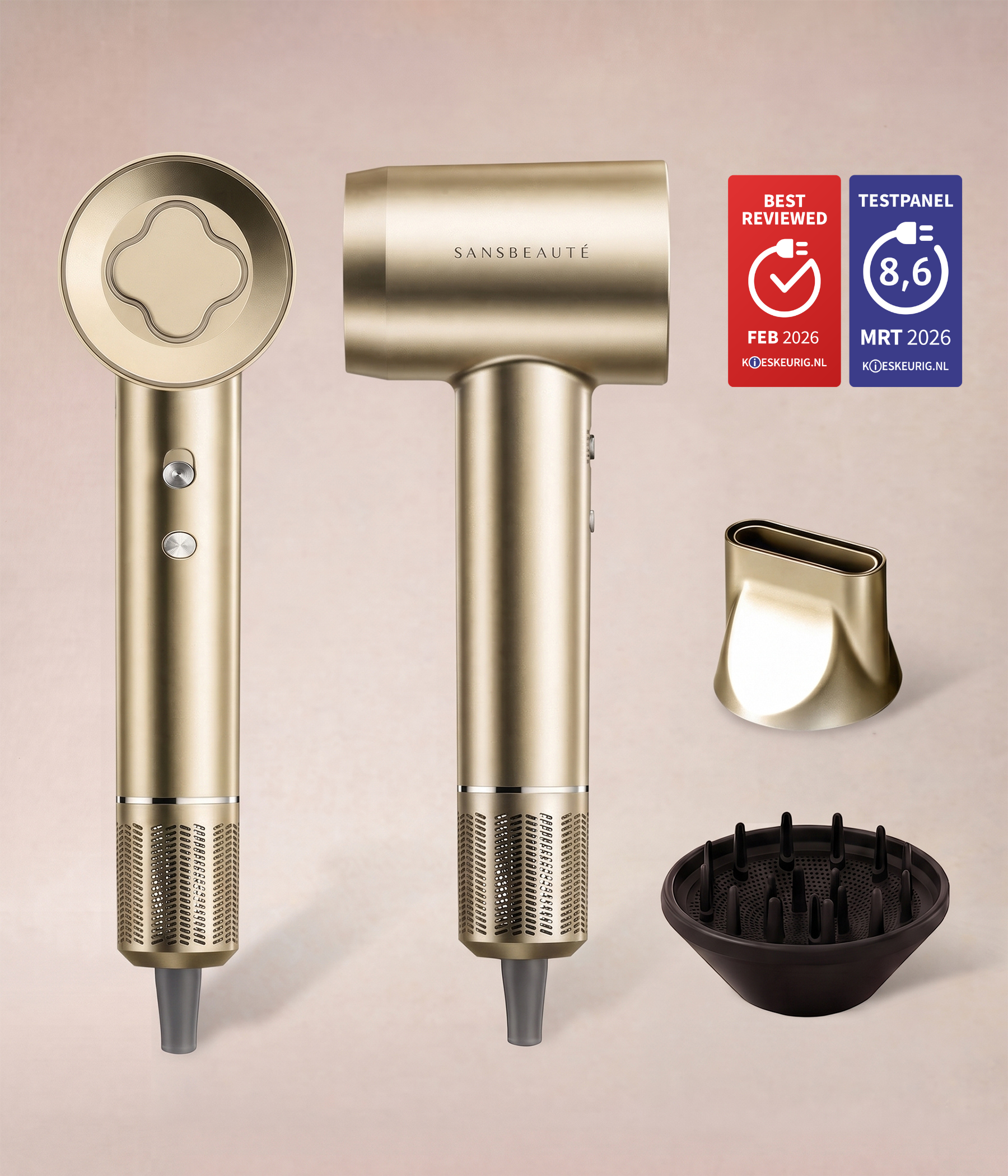 SANSBEAUTÉ® HÅRTORK MED DIFUSOR