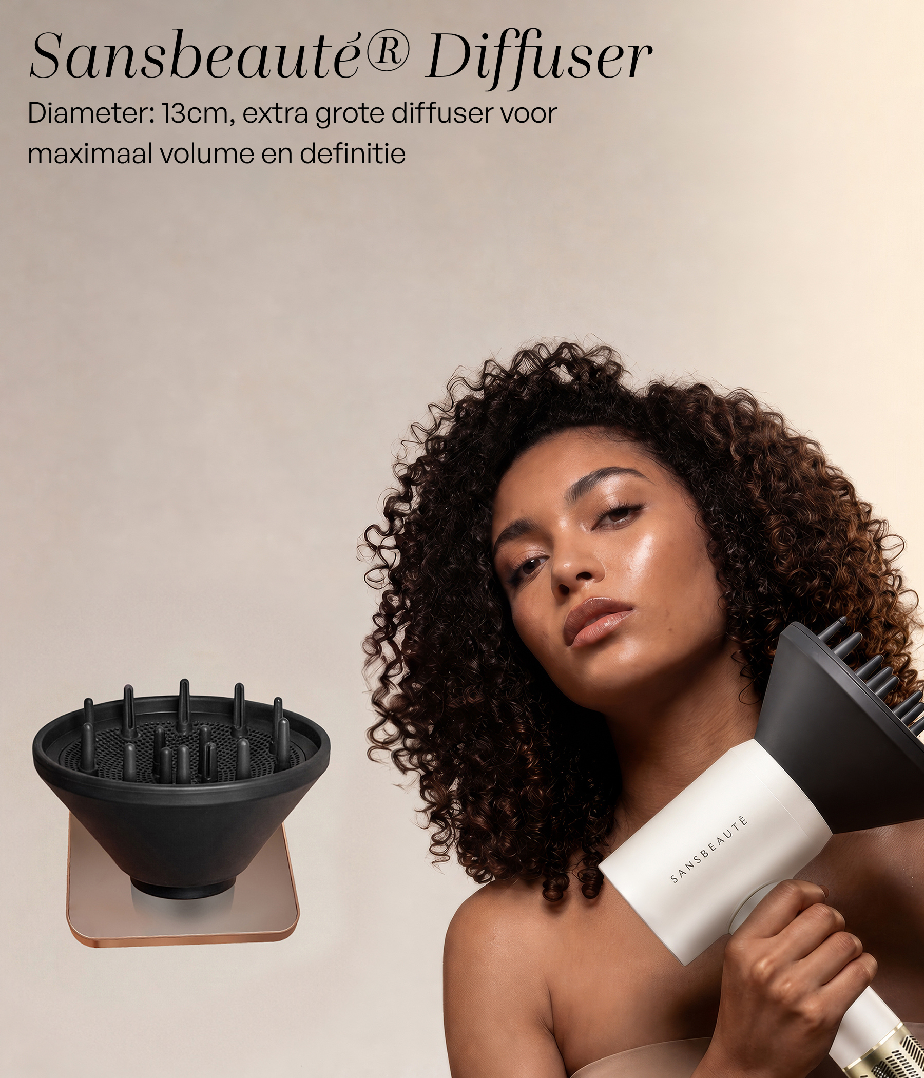 SANSBEAUTÉ® HÅRTORK MED DIFUSOR