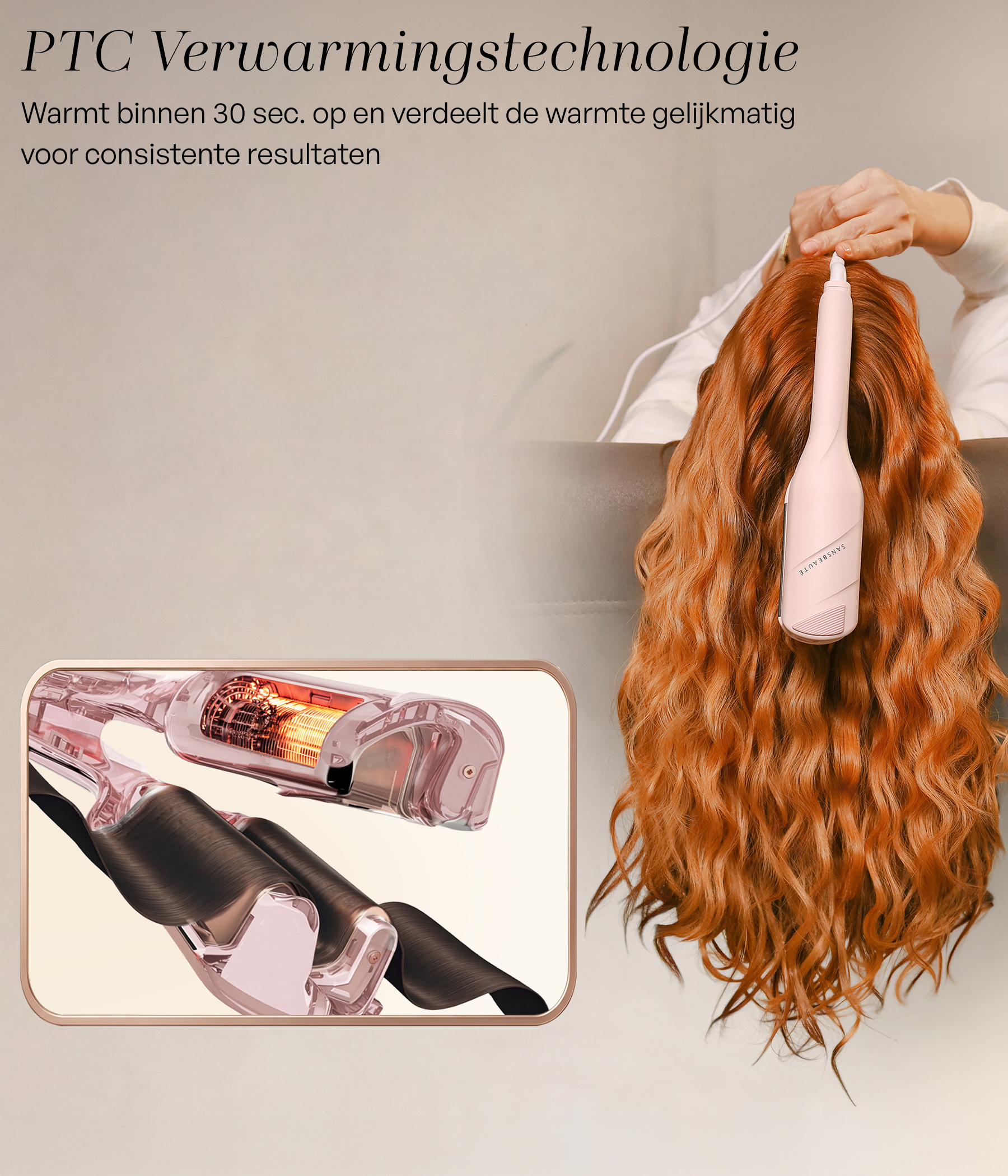 SANSBEAUTÉ® WAVE KRULTANG 32MM - WAFELTANG