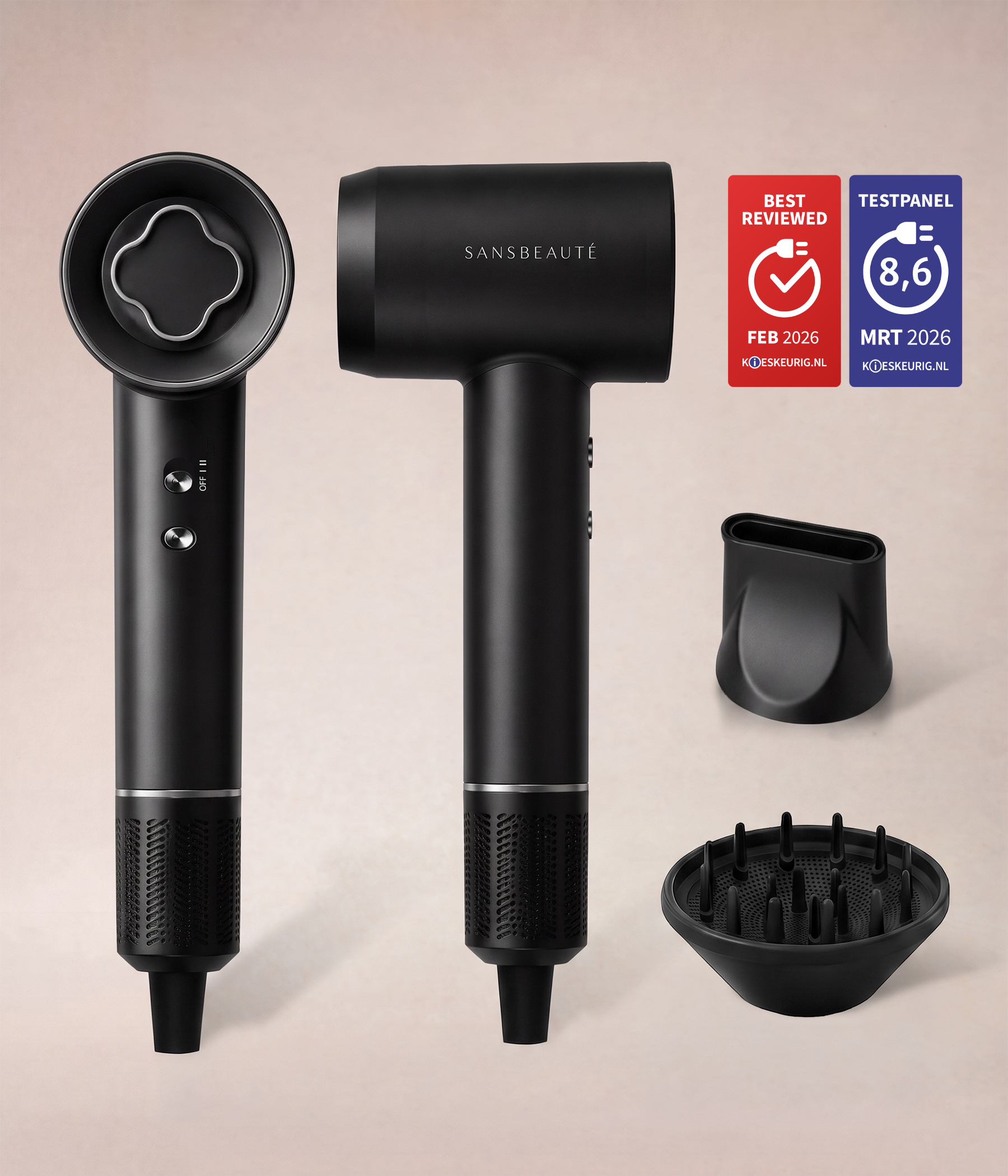 SANSBEAUTÉ® HÅRTORK MED DIFUSOR