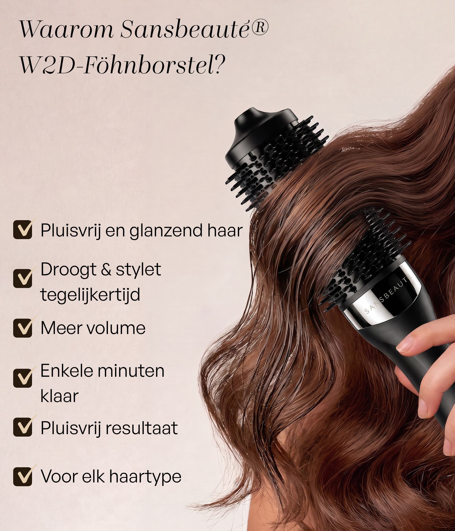 SANSBEAUTÉ® WET-TO-DRY FÖHNBORSTEL