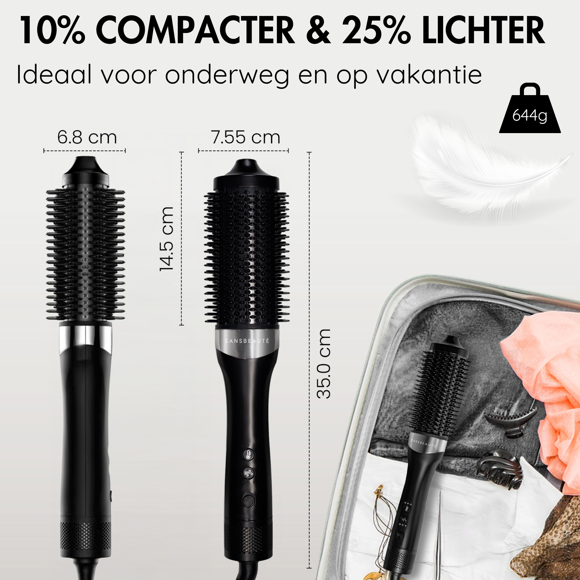 SANSBEAUTÉ® WET-TO-DRY HAIRDRYER BRUSH