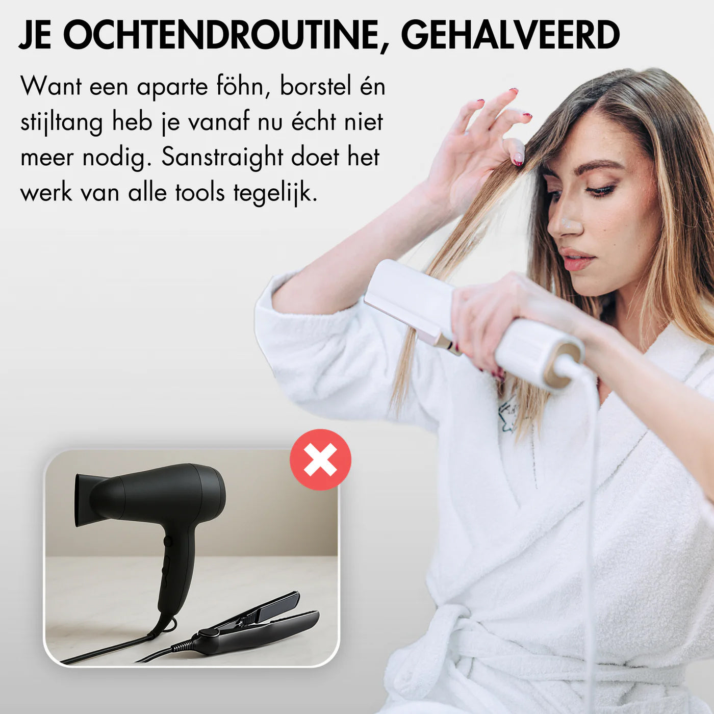 SANSBEAUTÉ® SANSTRAIGHT WET-TO-DRY STIJLTANG